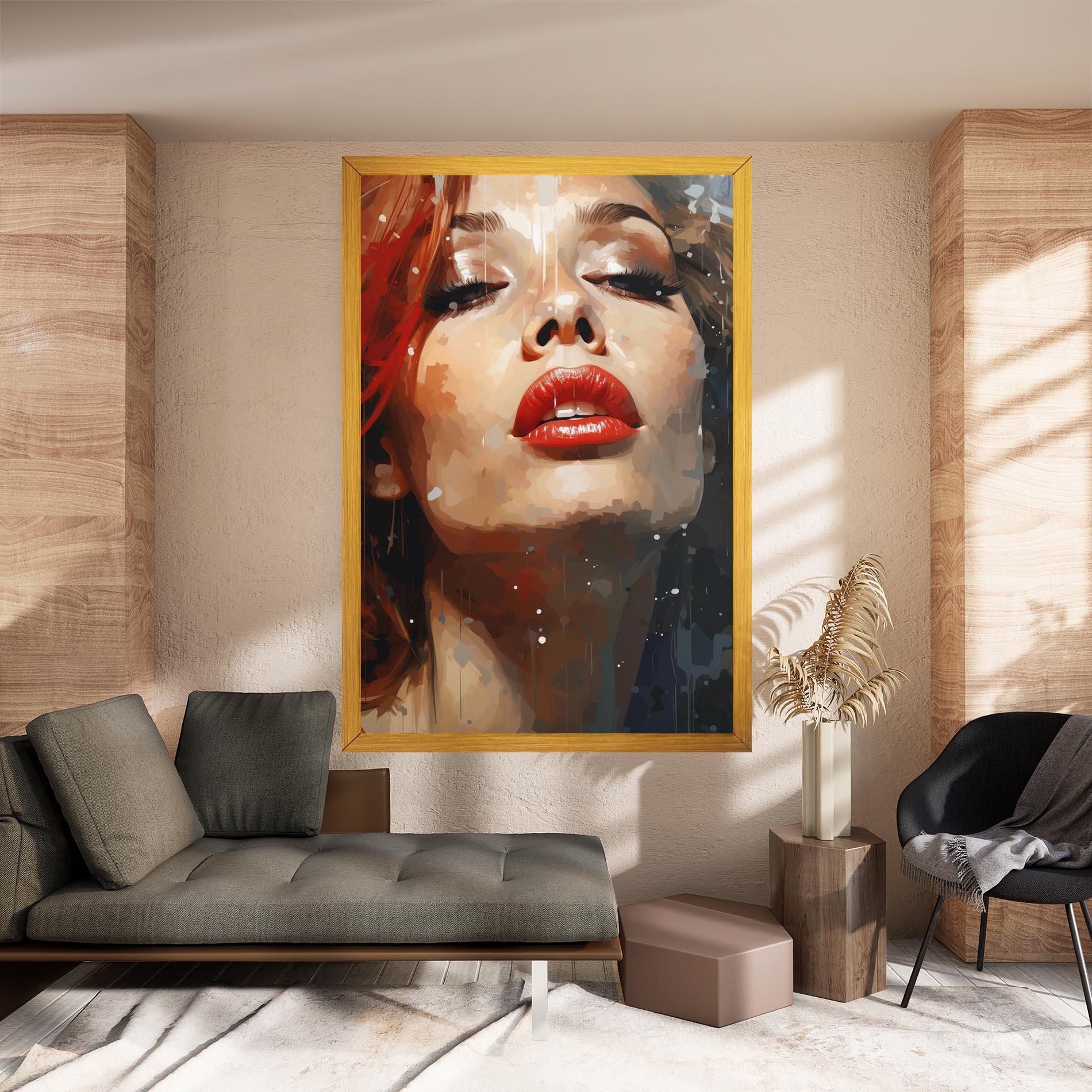 Leinwandbild Close Up Look Portrait mockup 8