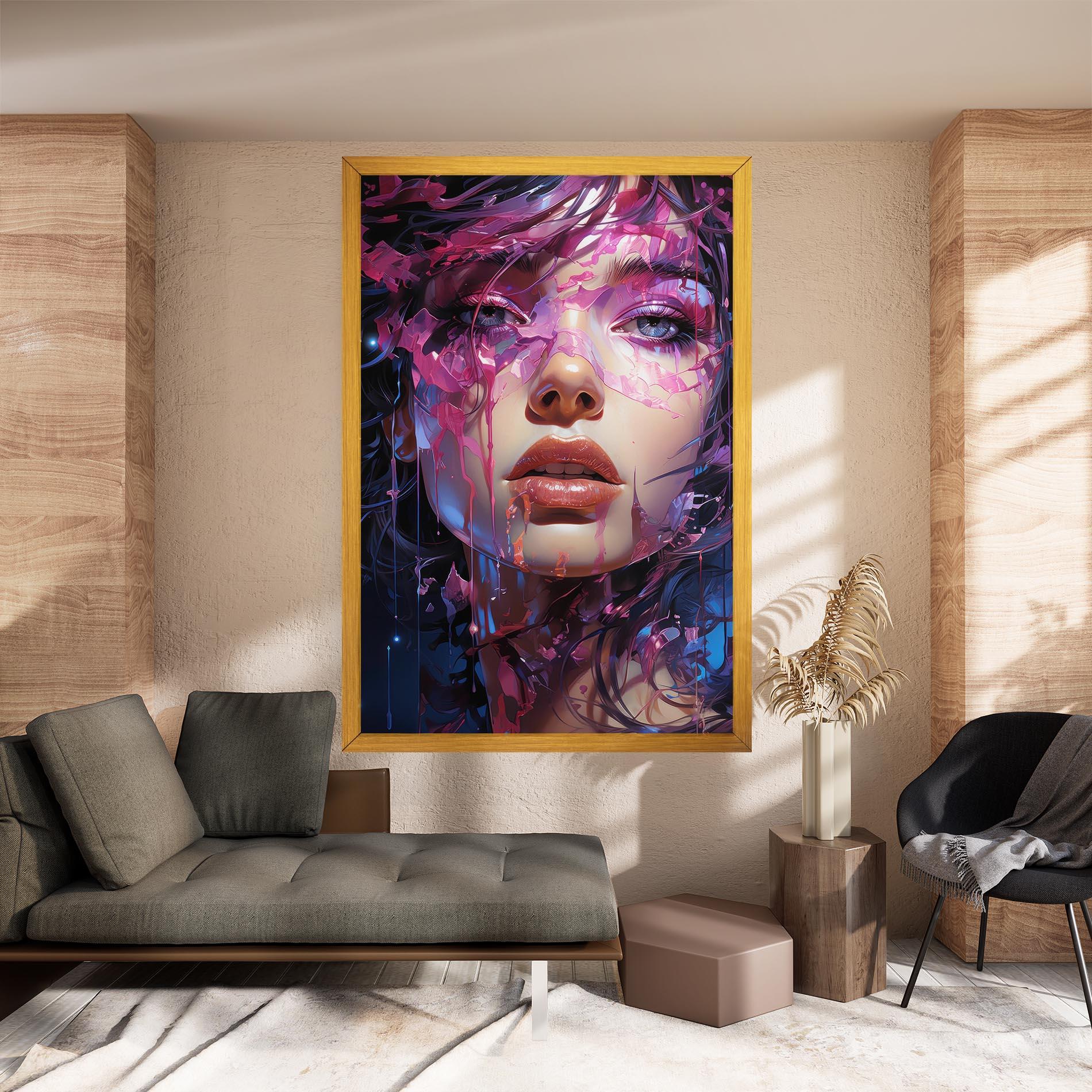 Leinwandbild Cute Purple Girl mockup 8