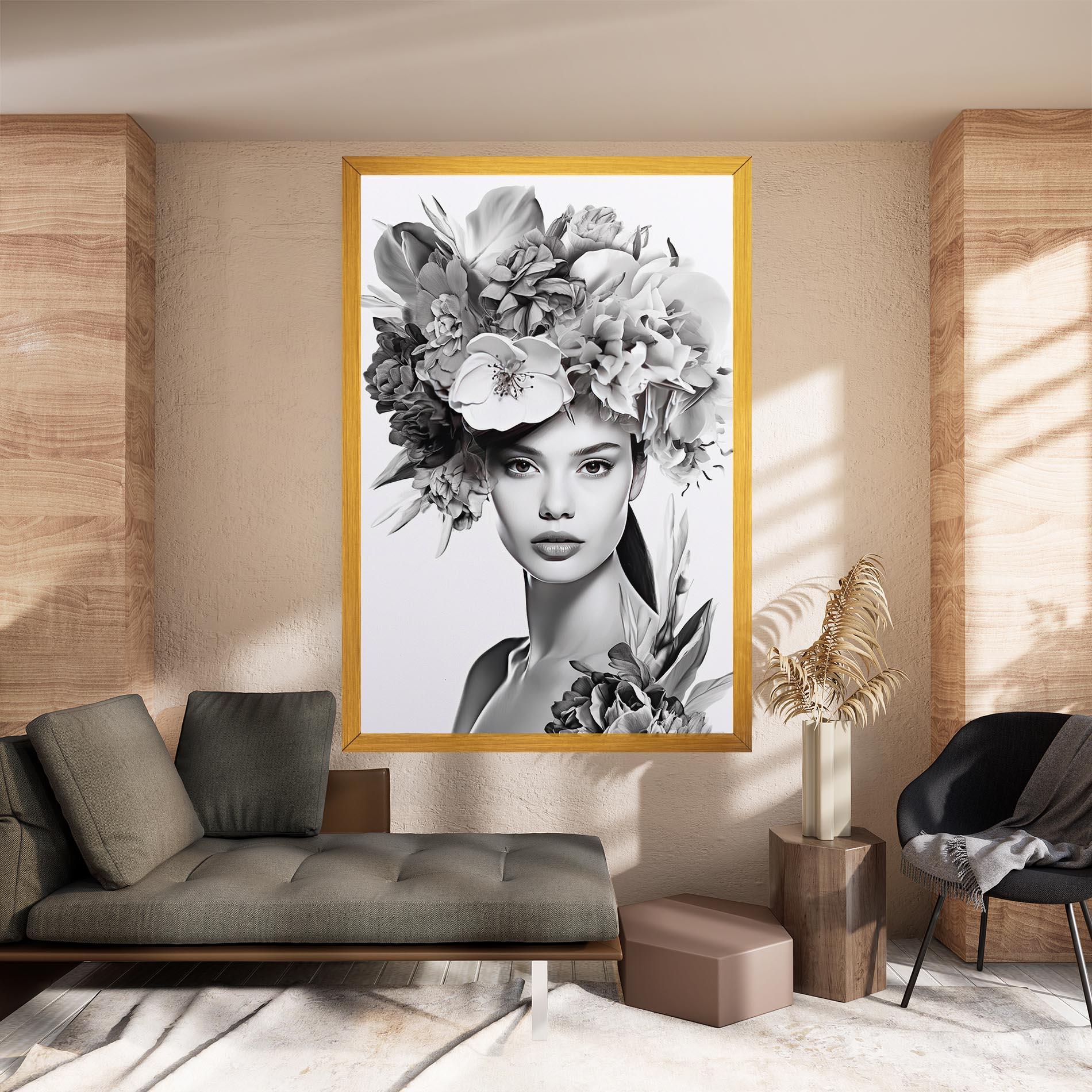 Leinwandbild Flower Crown Woman mockup 8