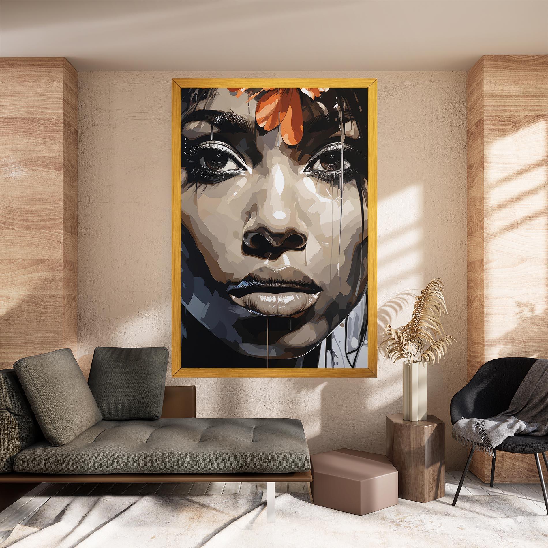 Leinwandbild Pretty Girl Portrait mockup 8