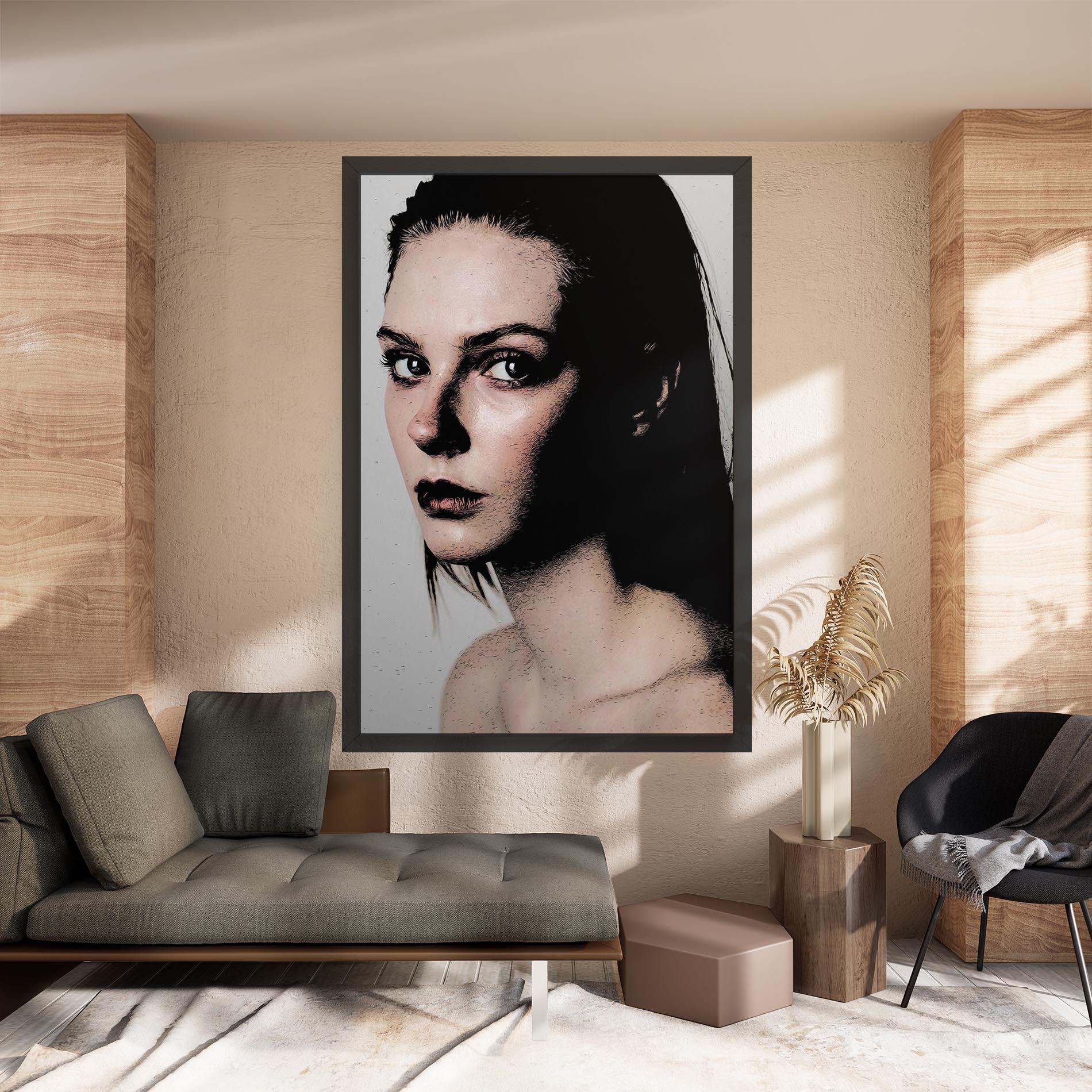 Leinwandbild Big Eyes Portrait mockup 8