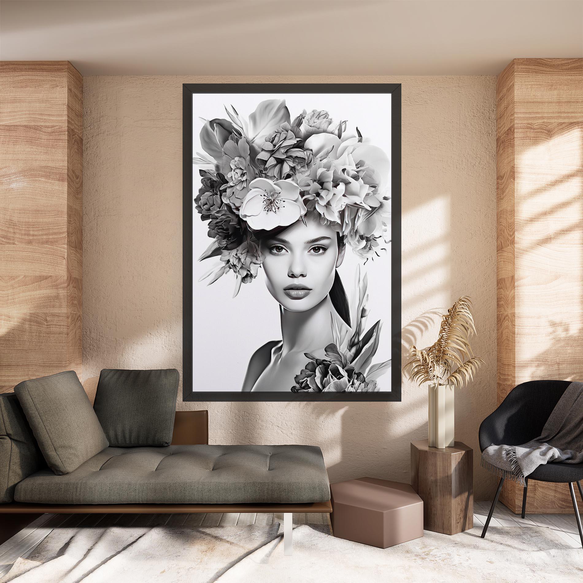 Leinwandbild Flower Crown Woman mockup 8