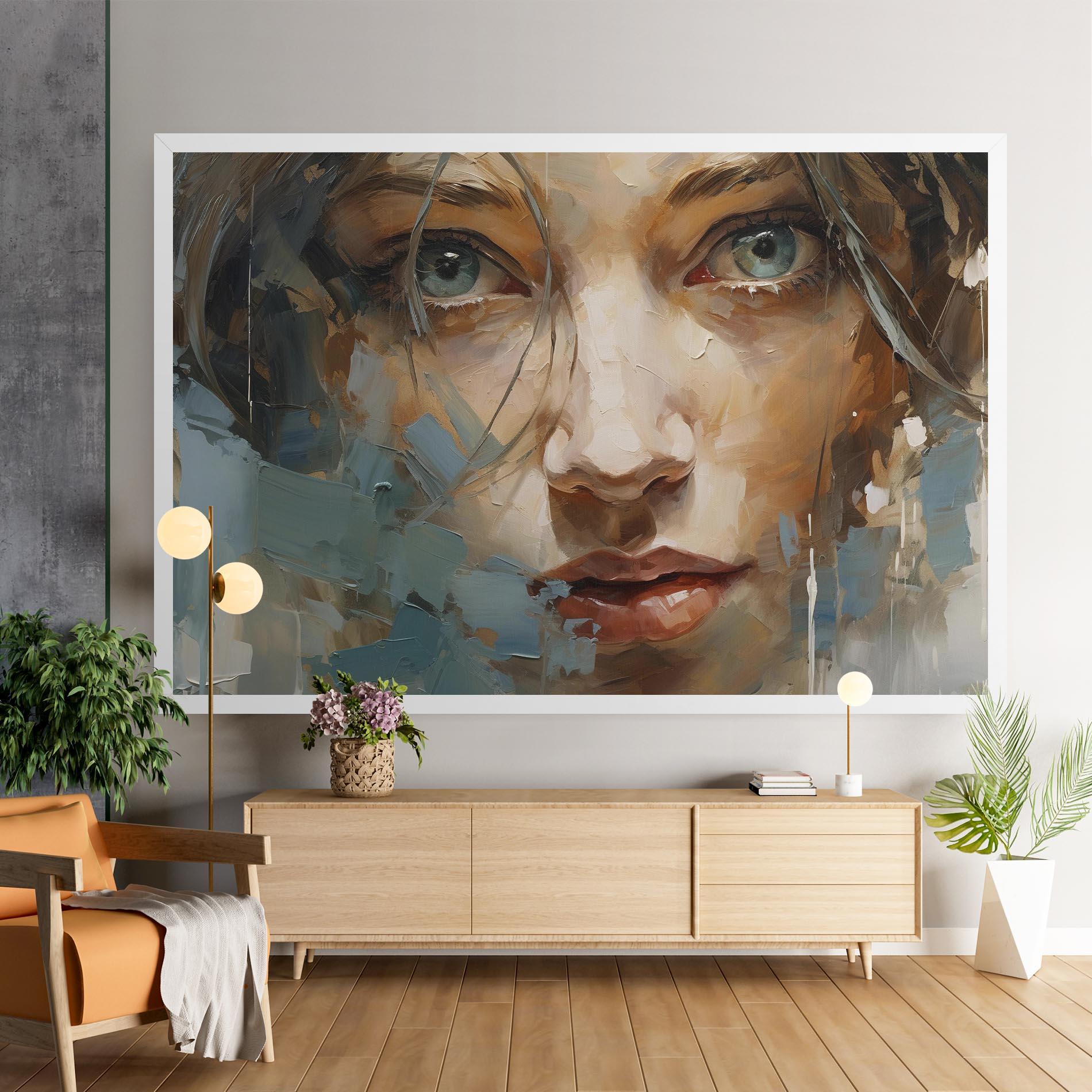 Leinwandbild Expressive Portrait mockup 9