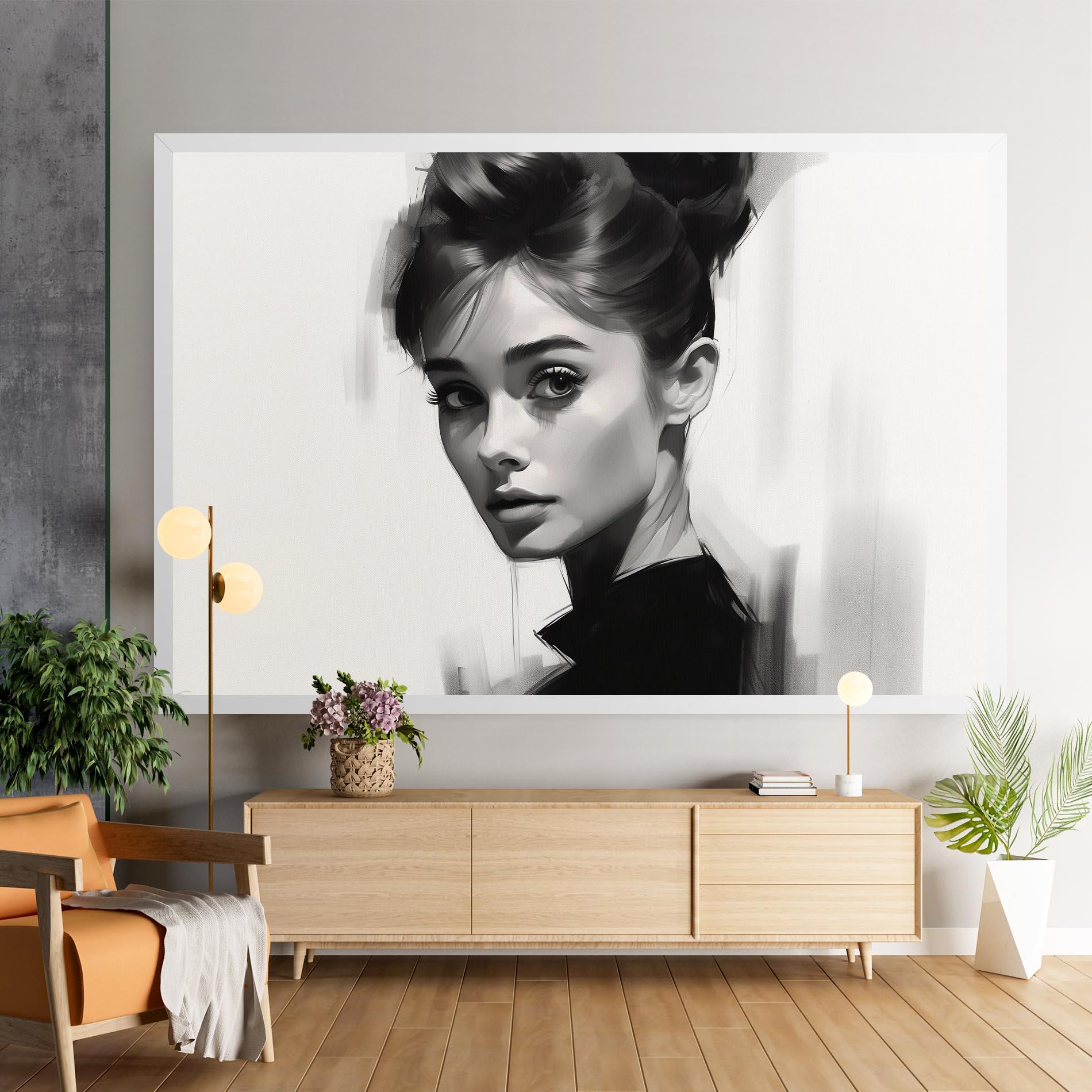 Leinwandbild Hepburn Portrait mockup 9