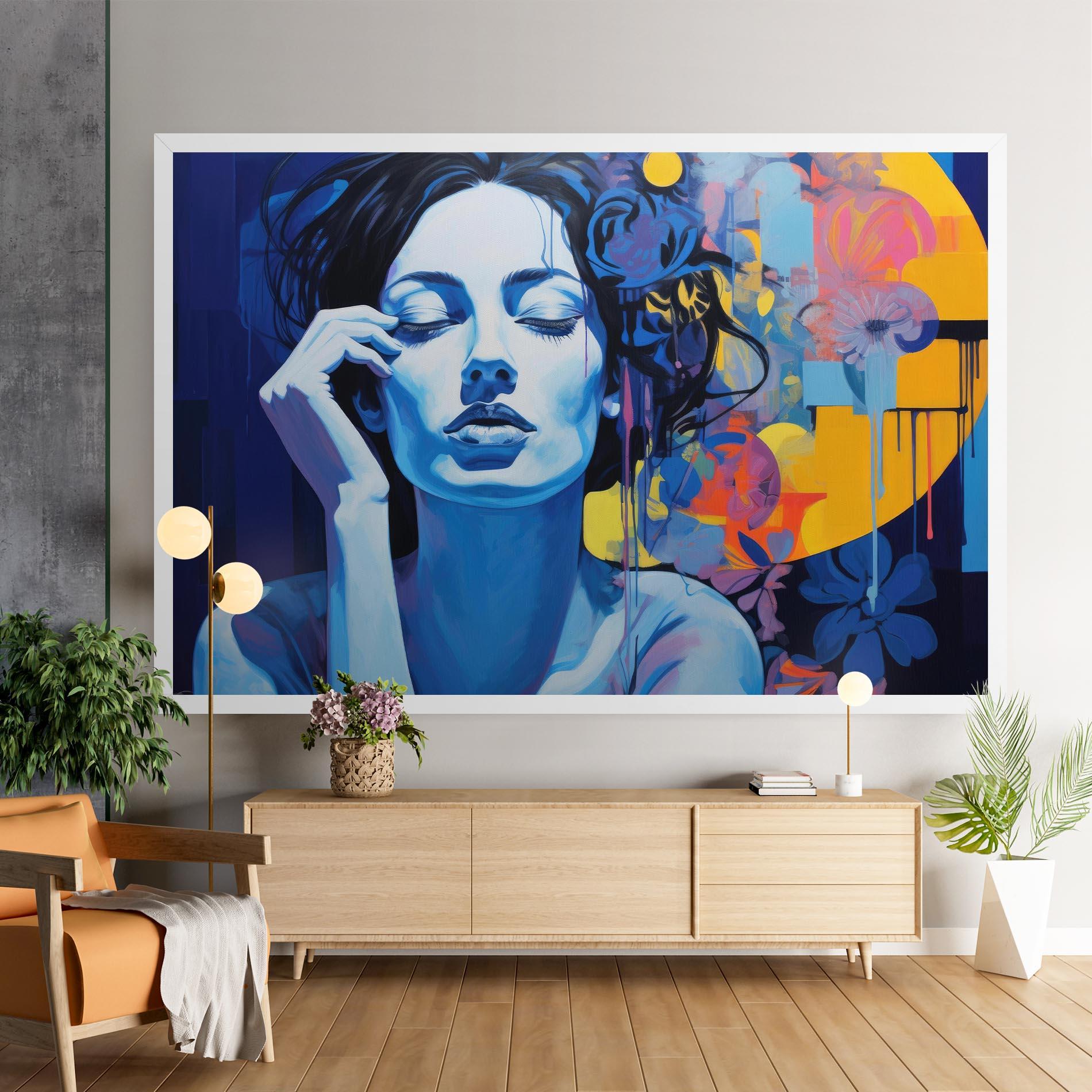 Leinwandbild Photographic Blue Image mockup 9