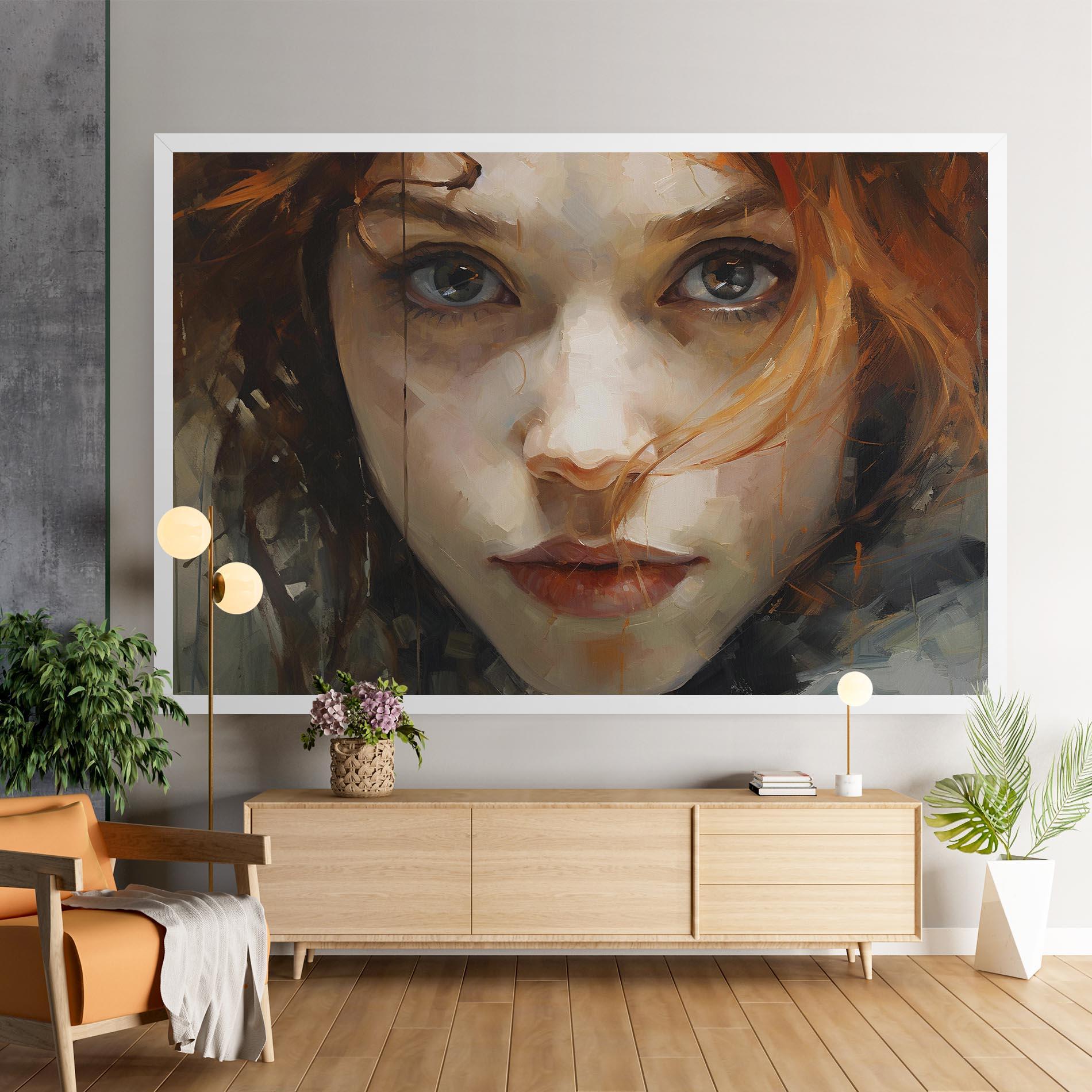 Leinwandbild Portrait Oil Painting mockup 9