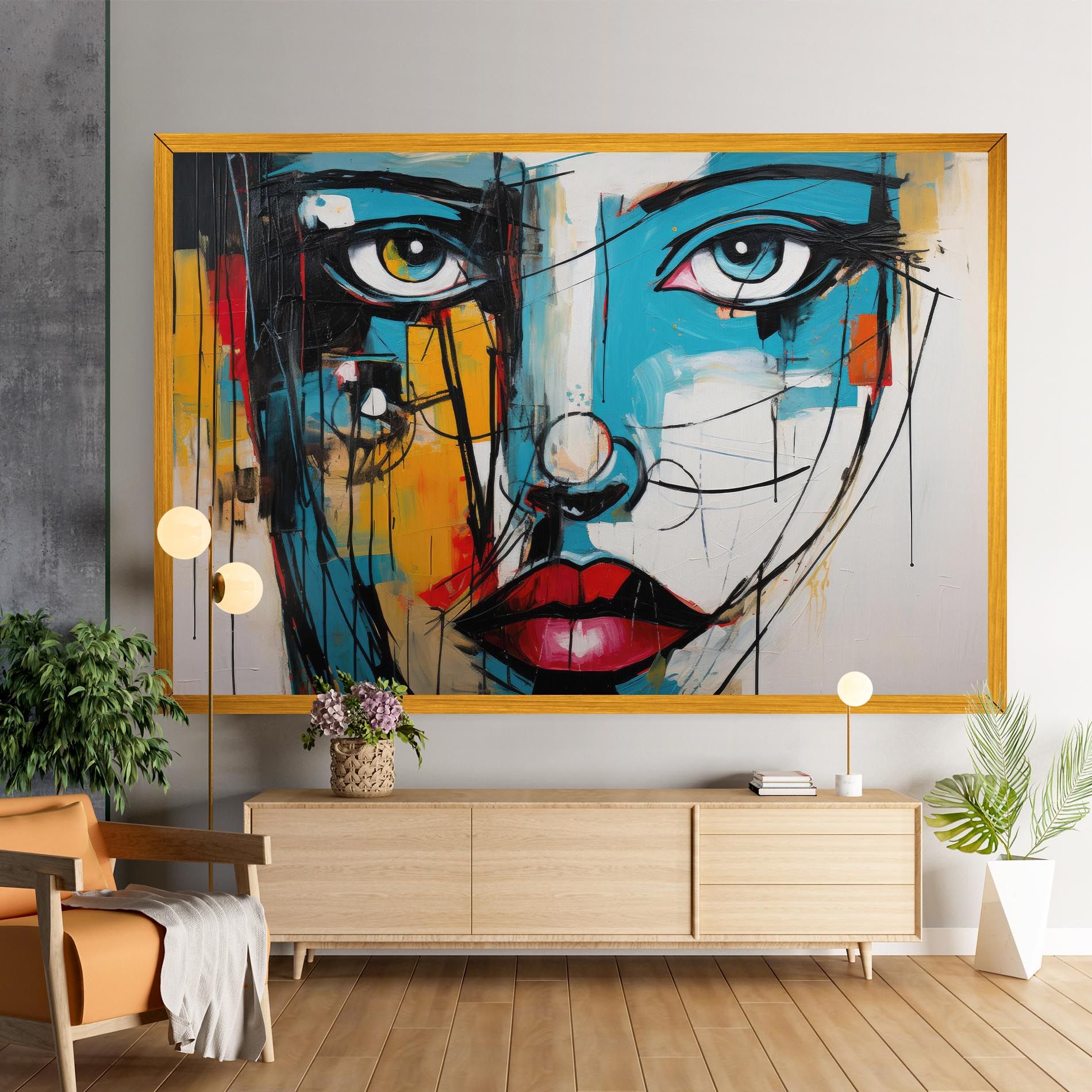 Abstract Drawing Portret mockup 9