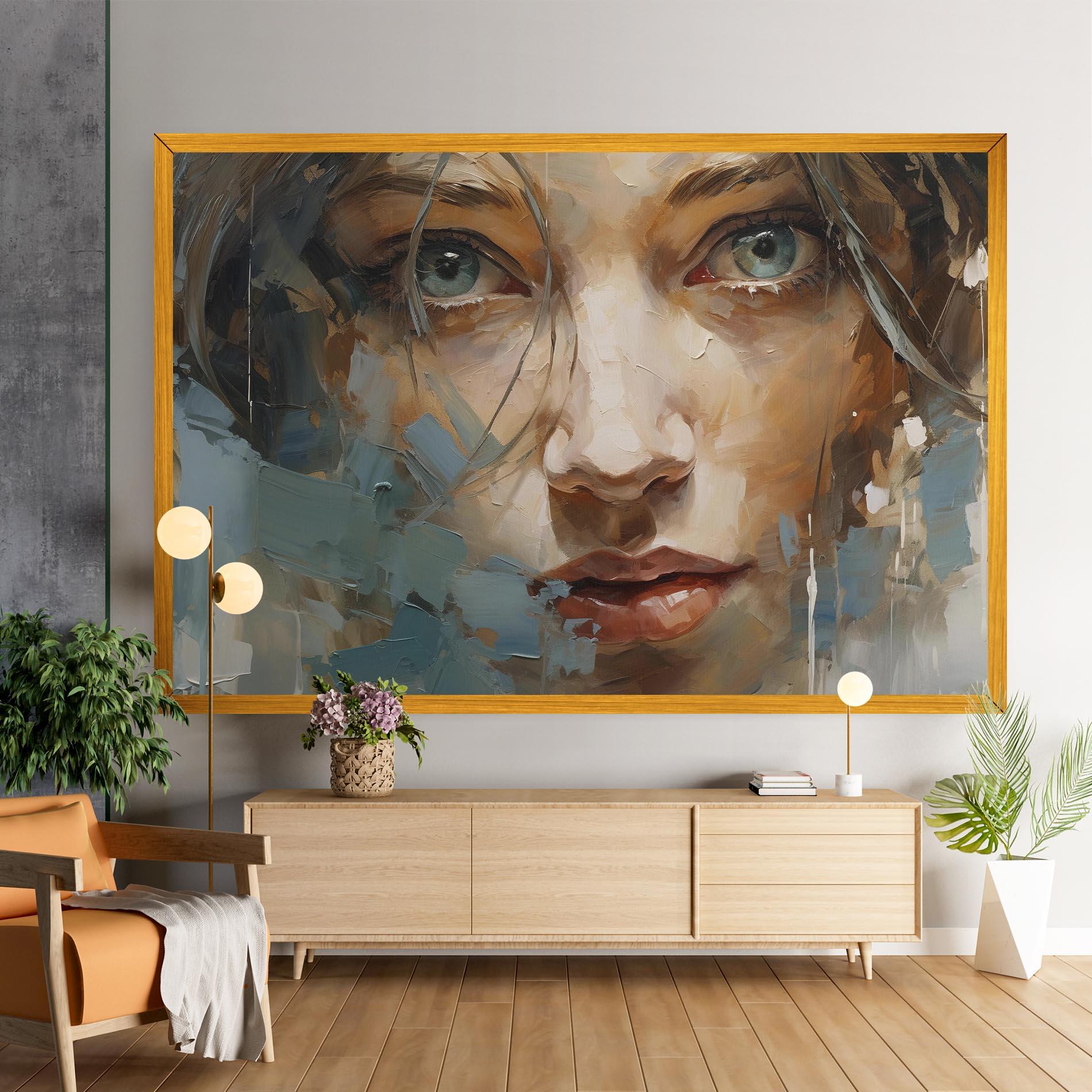 Leinwandbild Expressive Portrait mockup 9