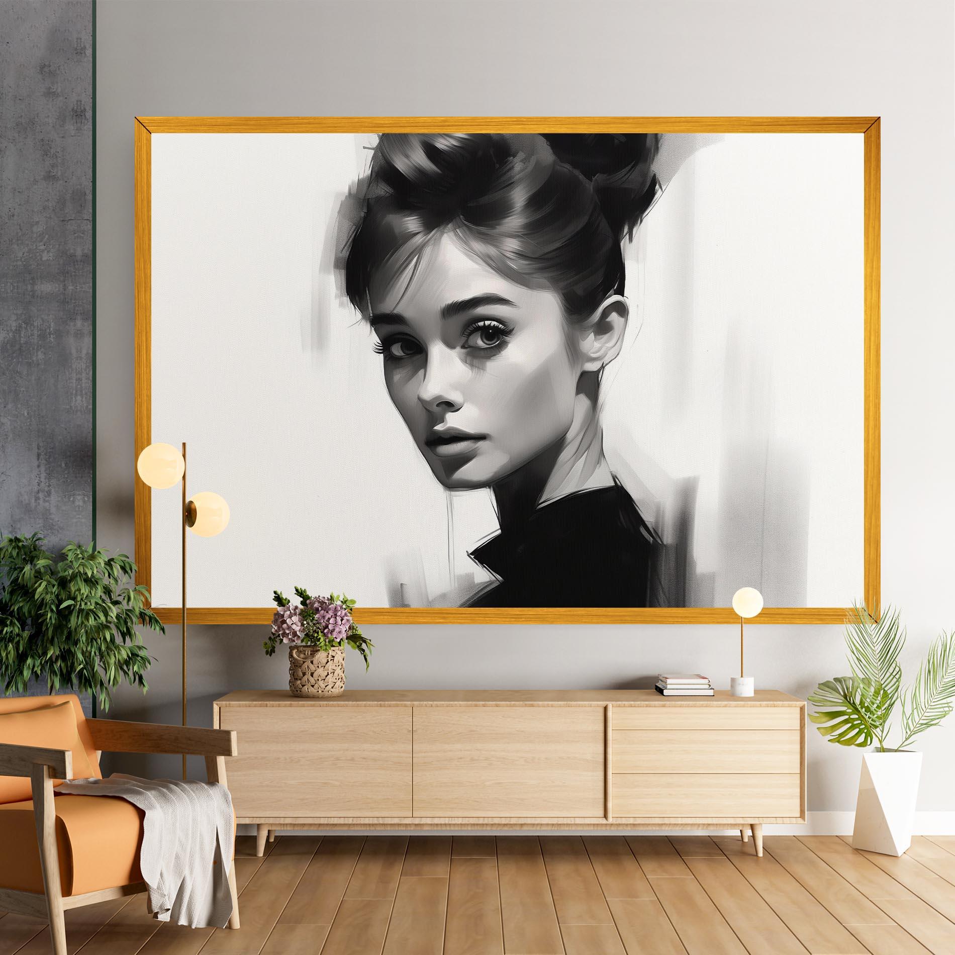 Leinwandbild Hepburn Portrait mockup 9