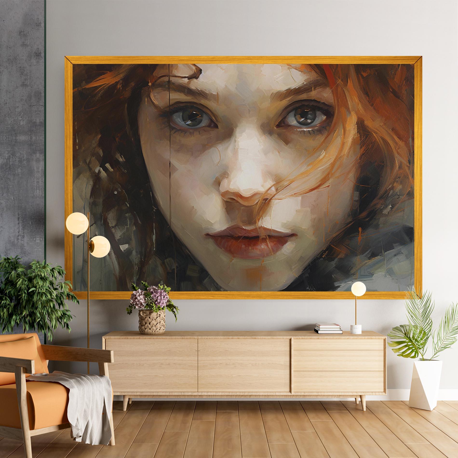 Leinwandbild Portrait Oil Painting mockup 9