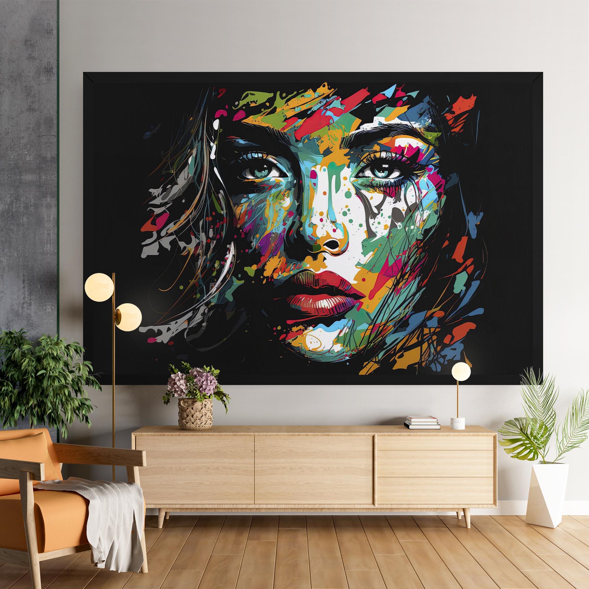 Leinwandbild Abstract Stylish Portrait mockup 9