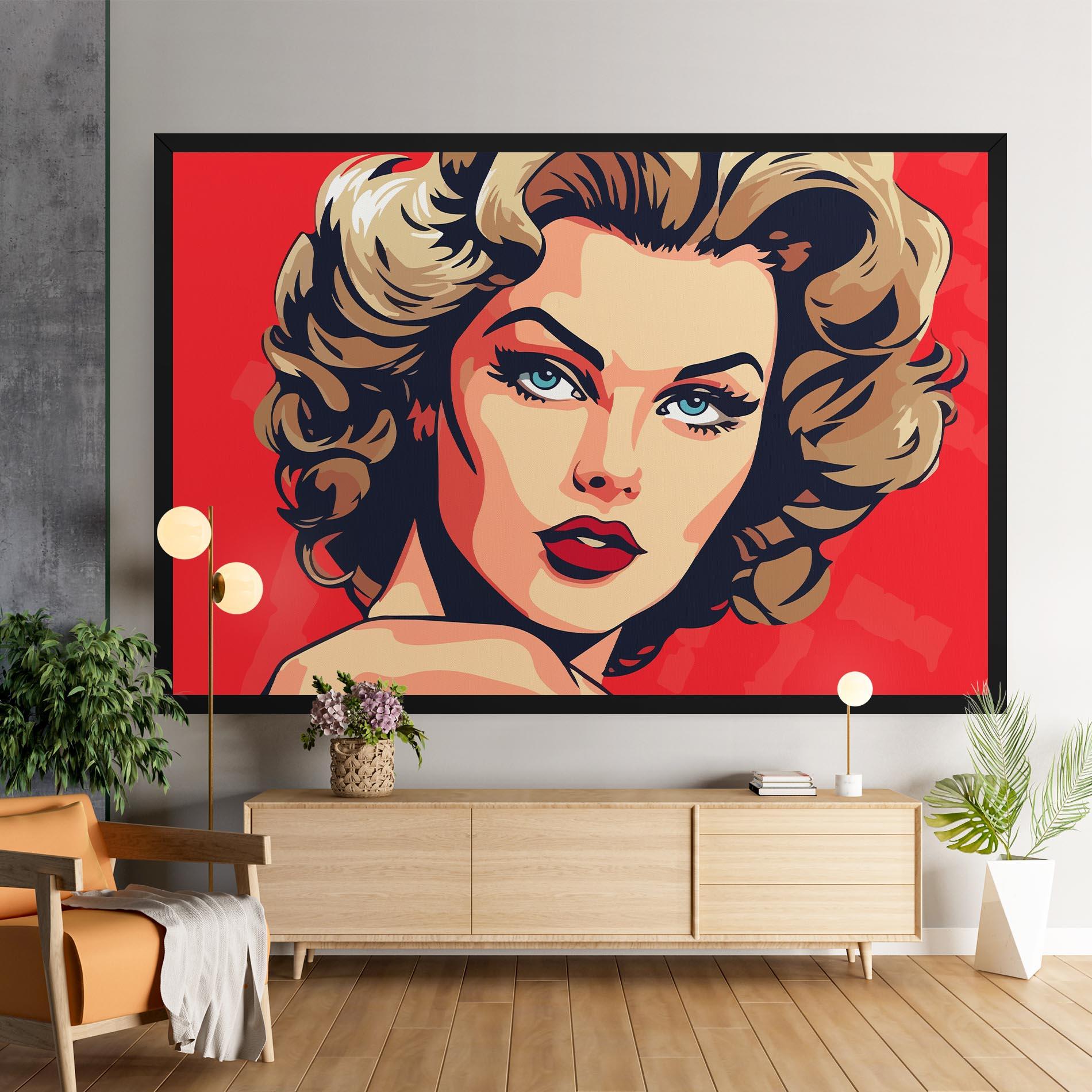 Leinwandbild Blue Eyes Portrait mockup 9