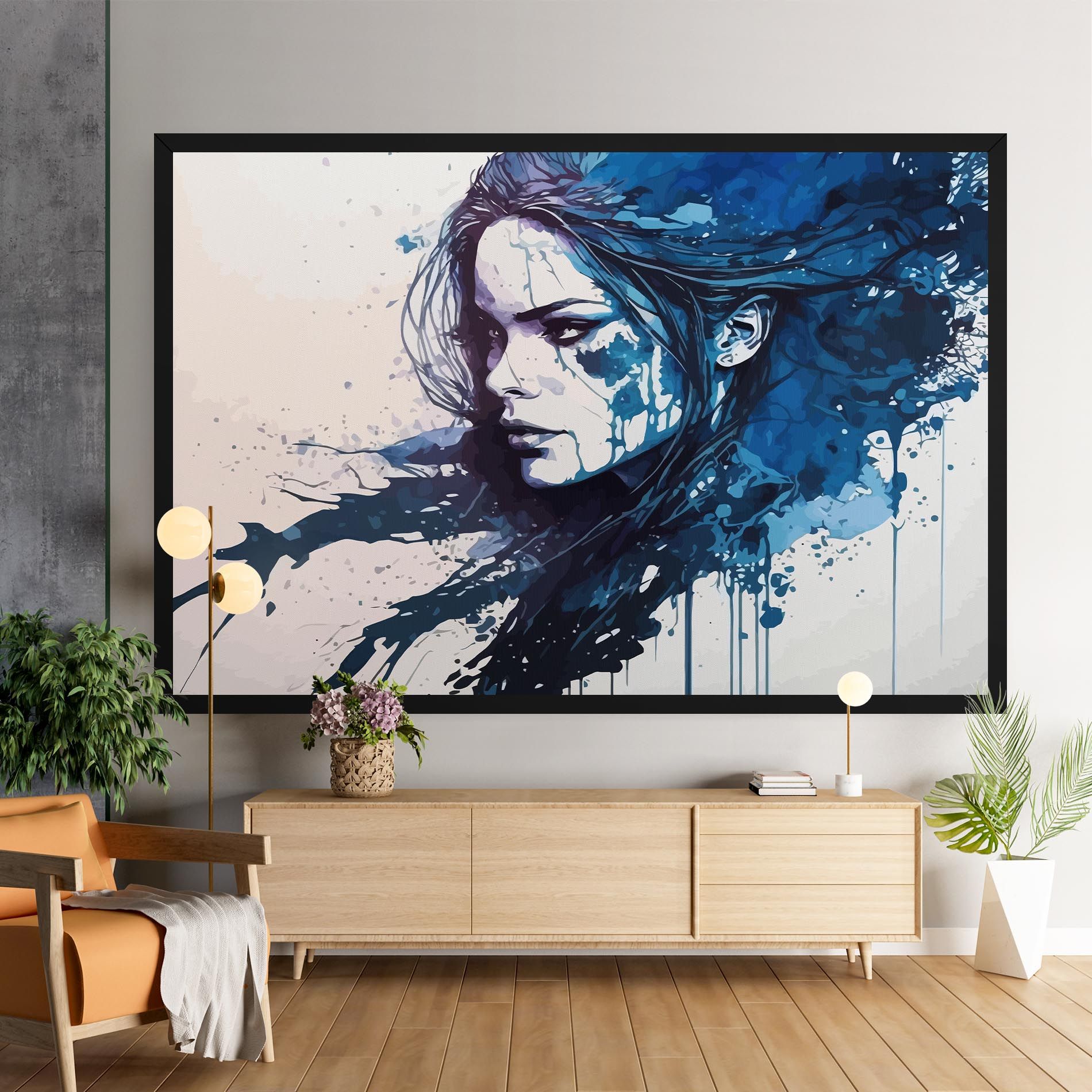 Blue Hair Portrait mockup 9