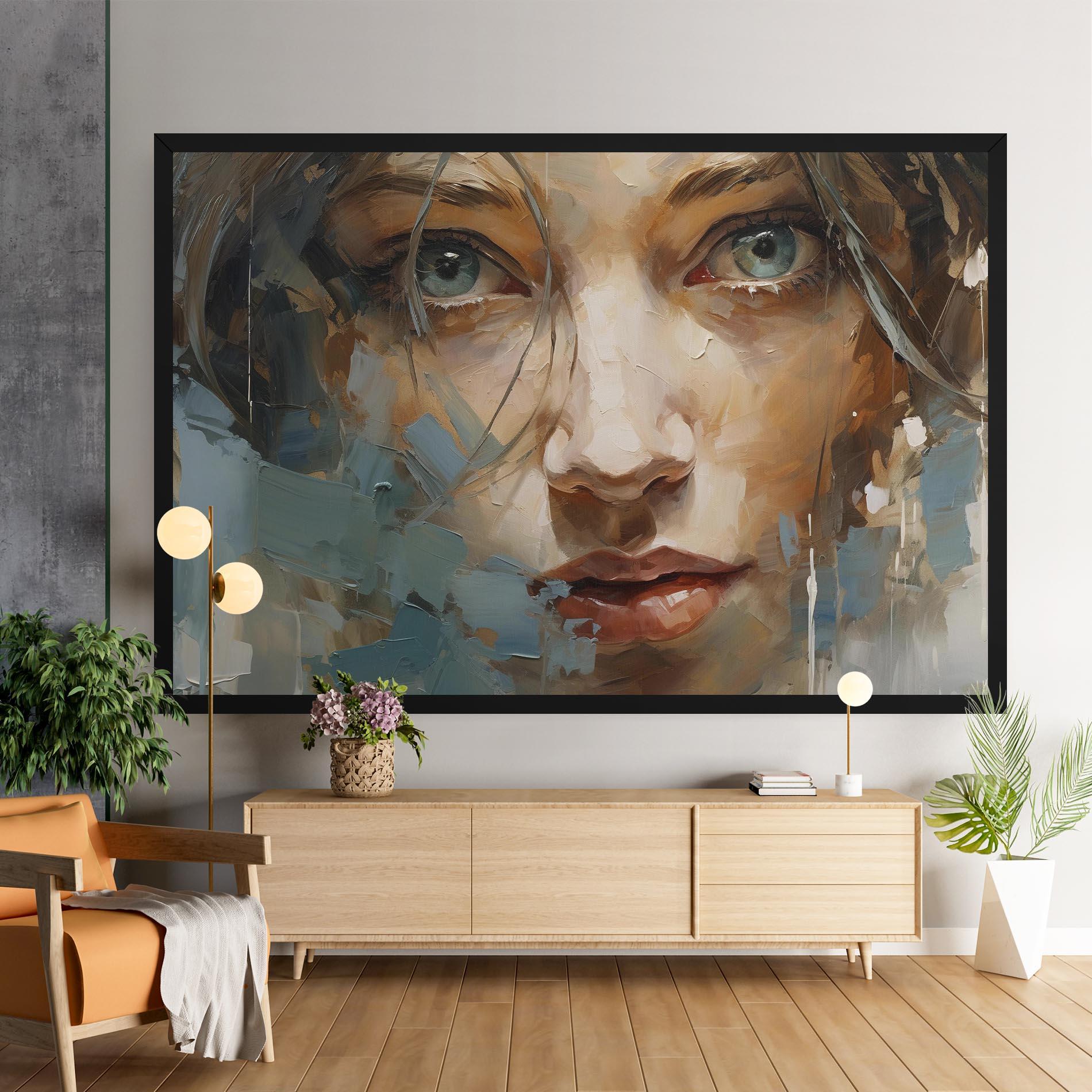 Leinwandbild Expressive Portrait mockup 9