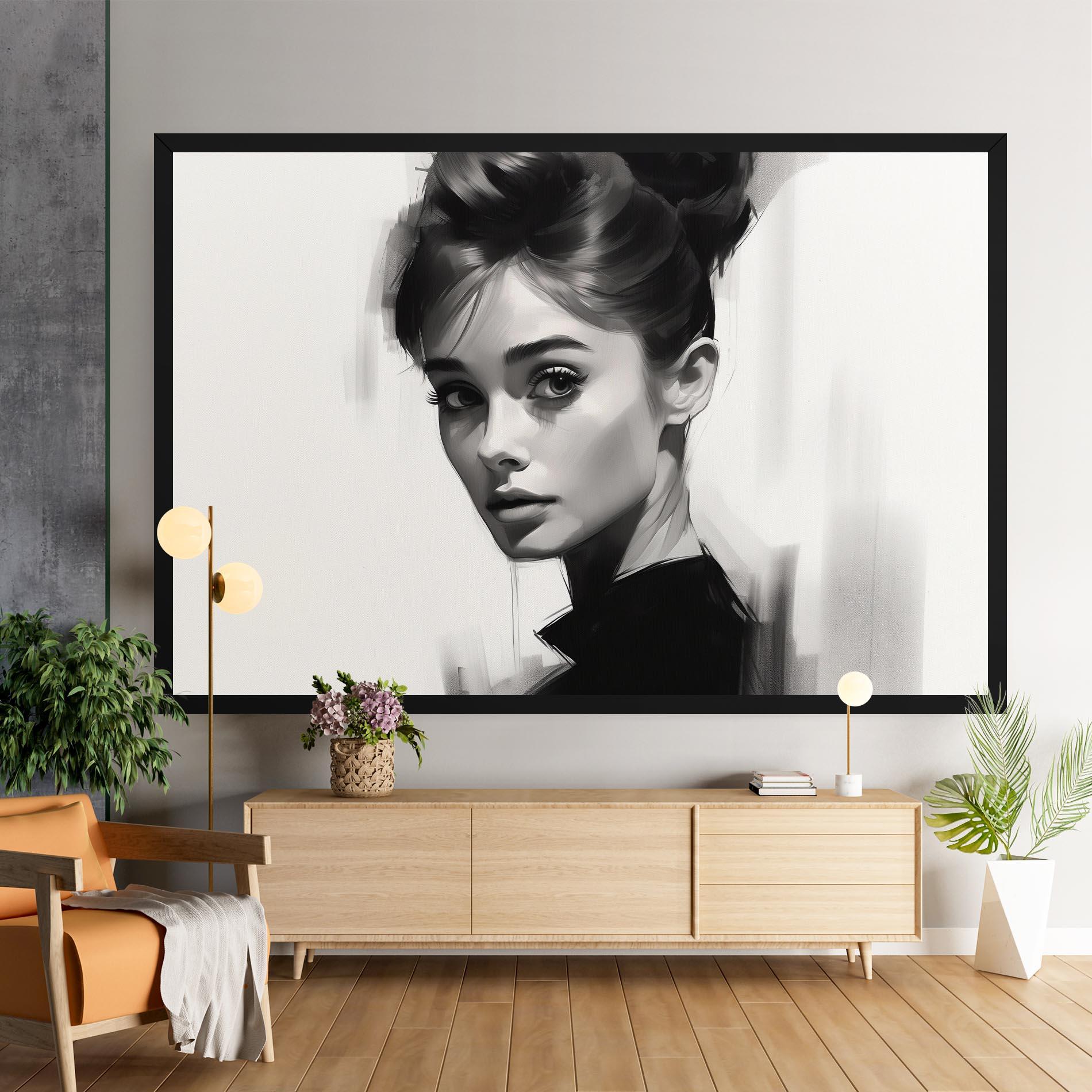 Leinwandbild Hepburn Portrait mockup 9