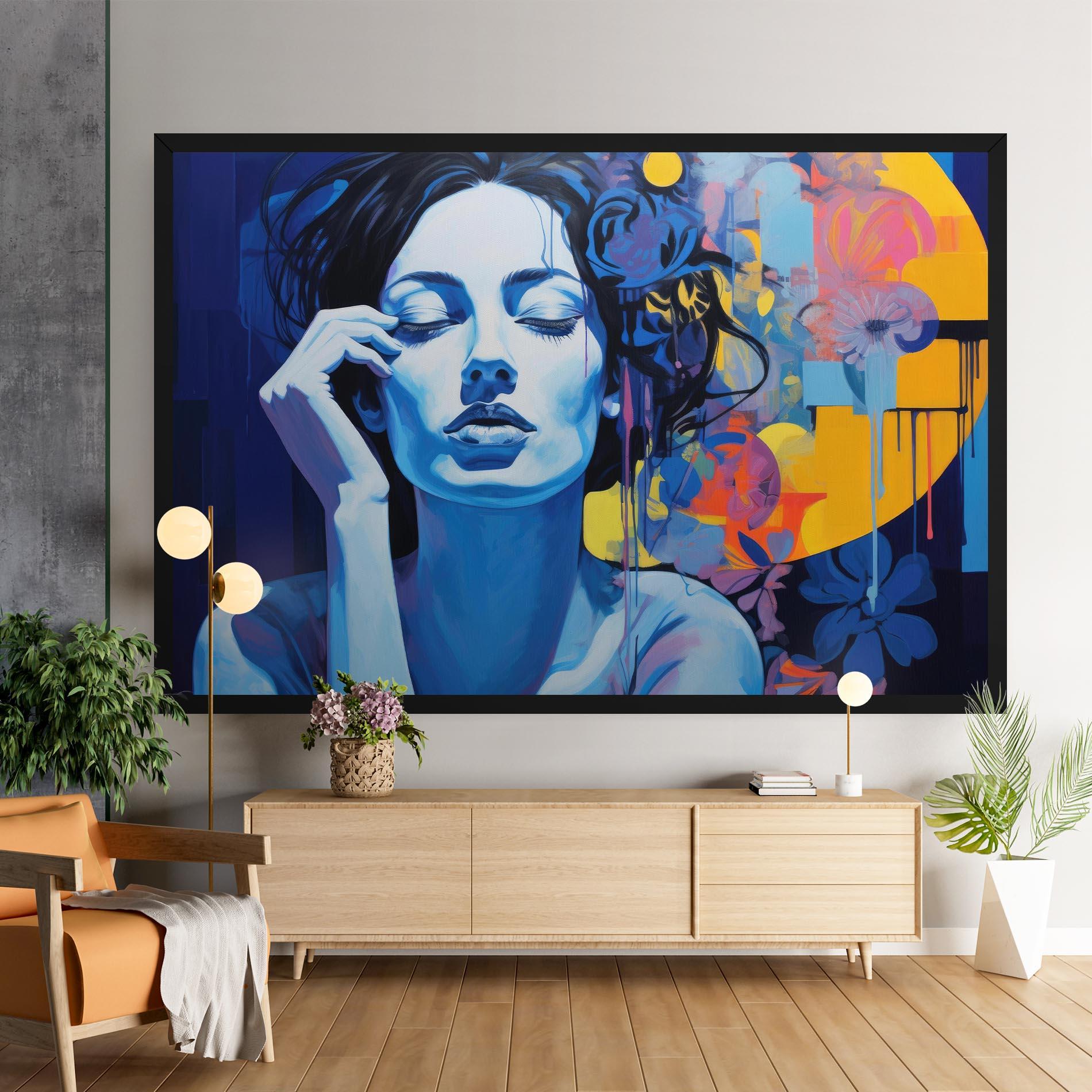 Leinwandbild Photographic Blue Image mockup 9