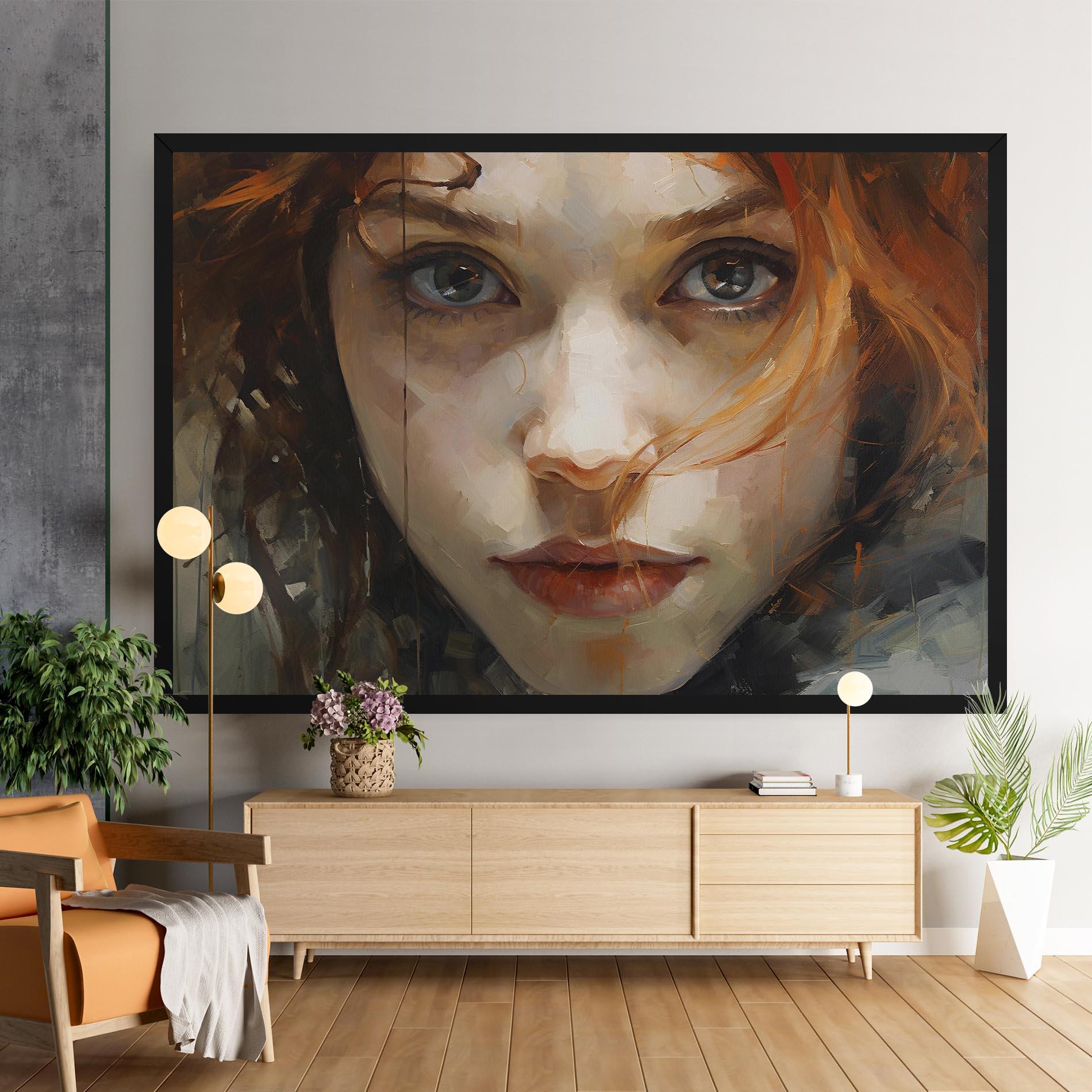 Leinwandbild Portrait Oil Painting mockup 9