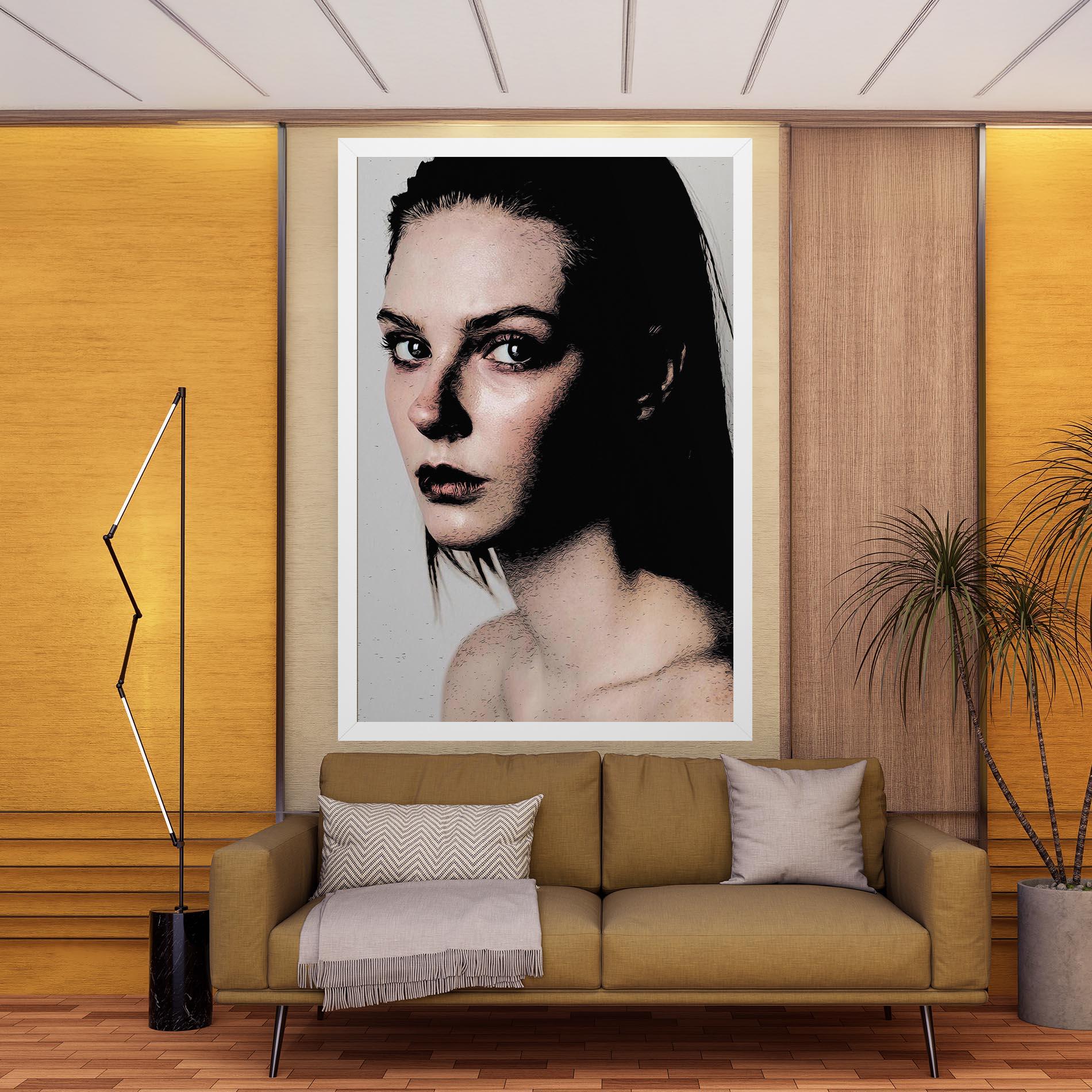 Leinwandbild Big Eyes Portrait mockup 9