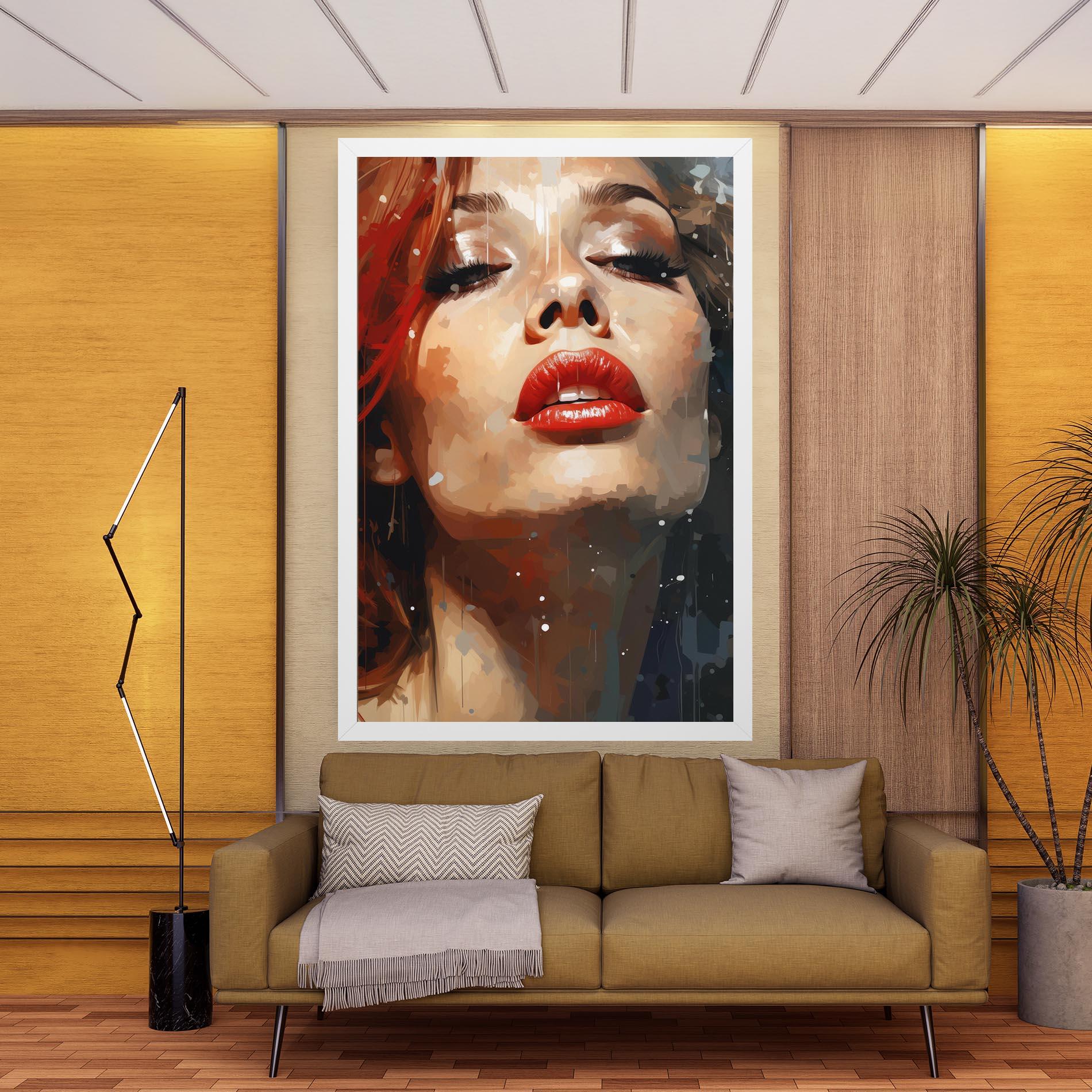 Leinwandbild Close Up Look Portrait mockup 9