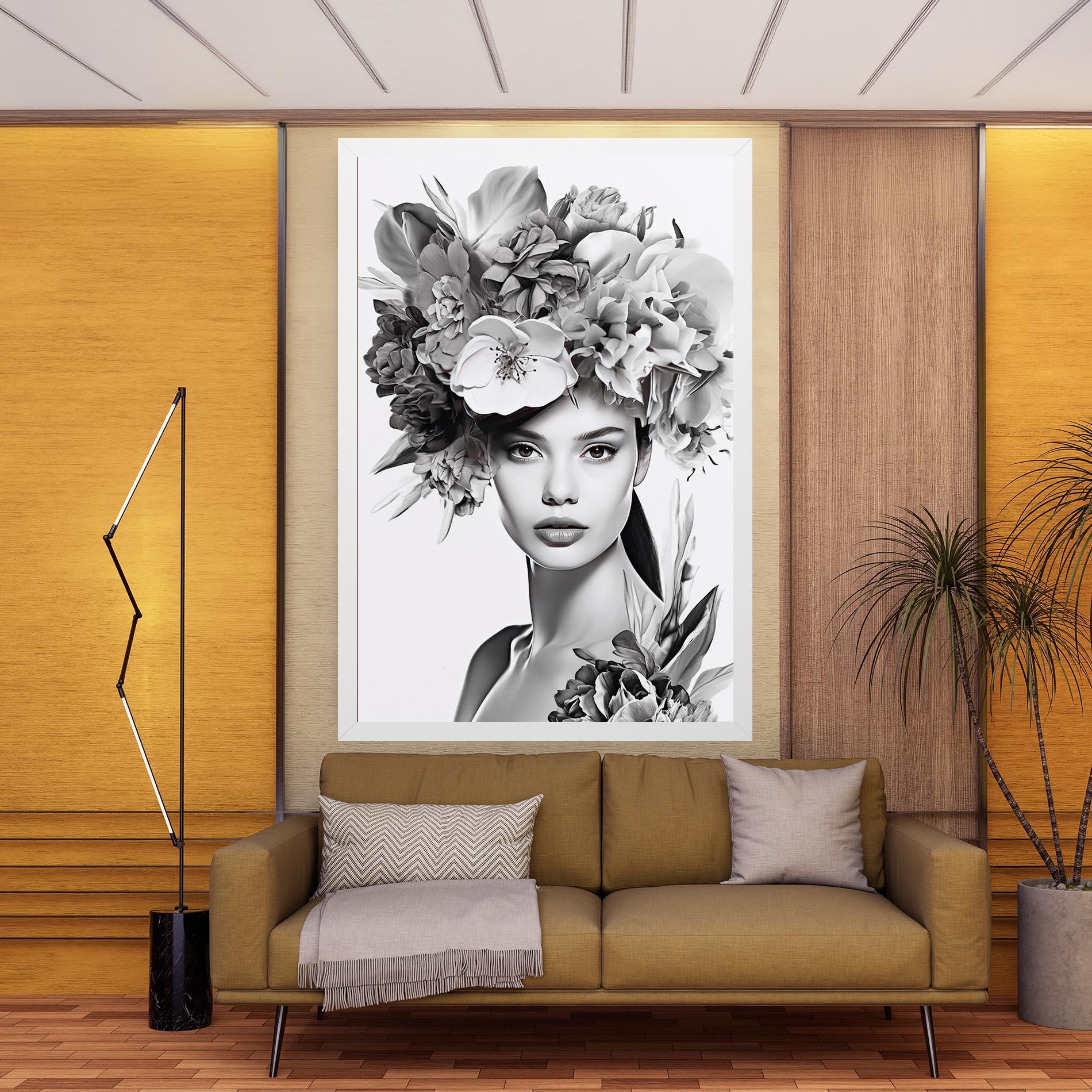 Leinwandbild Flower Crown Woman mockup 9