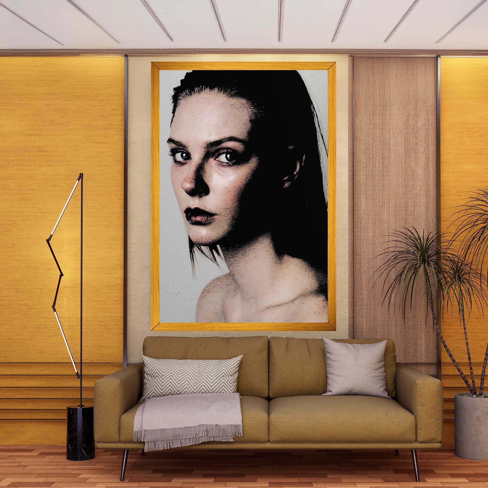 Leinwandbild Big Eyes Portrait mockup 9