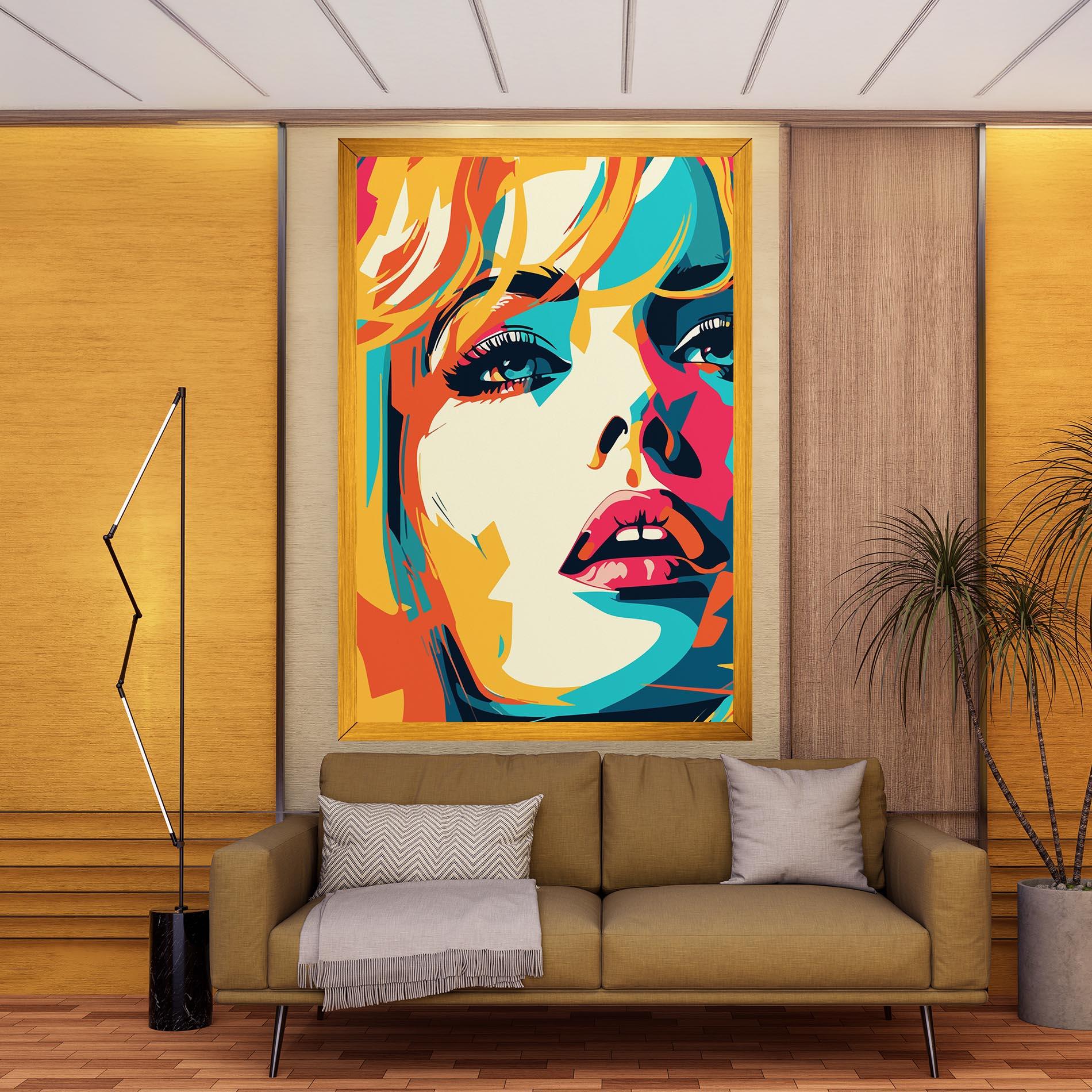 Leinwandbild Blonde Girl Portrait mockup 9