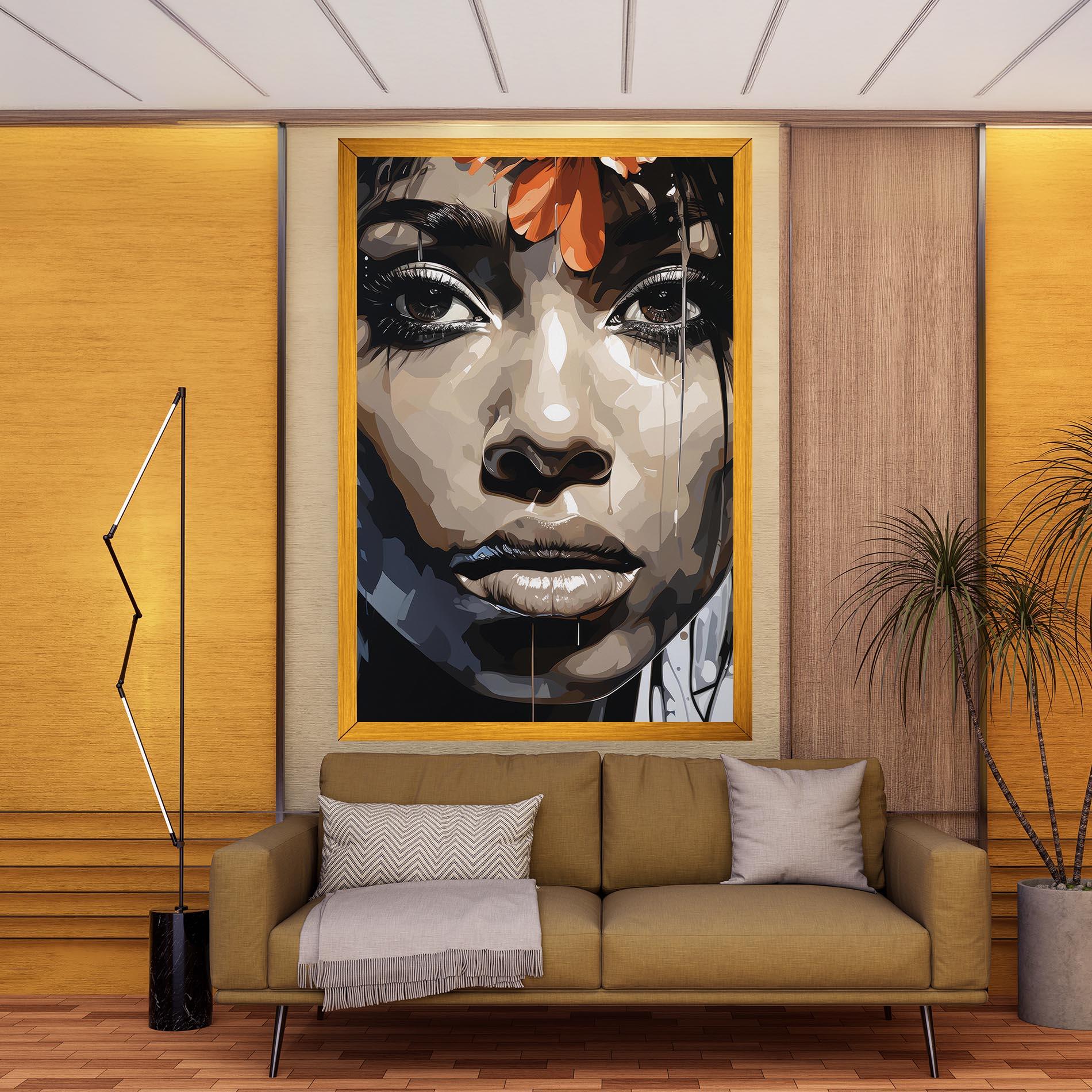 Leinwandbild Pretty Girl Portrait mockup 9