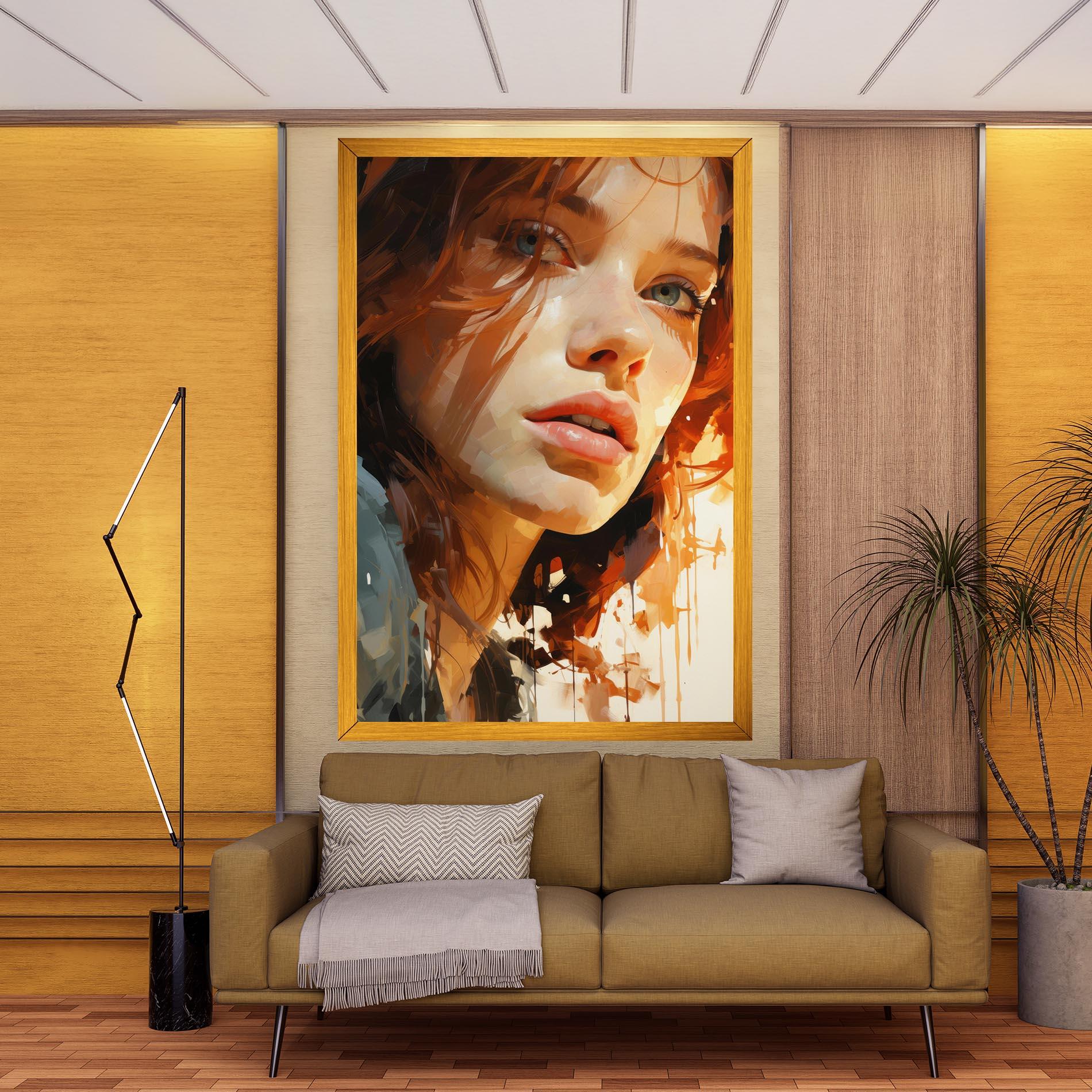 Leinwandbild Pretty Woman Portrait mockup 9