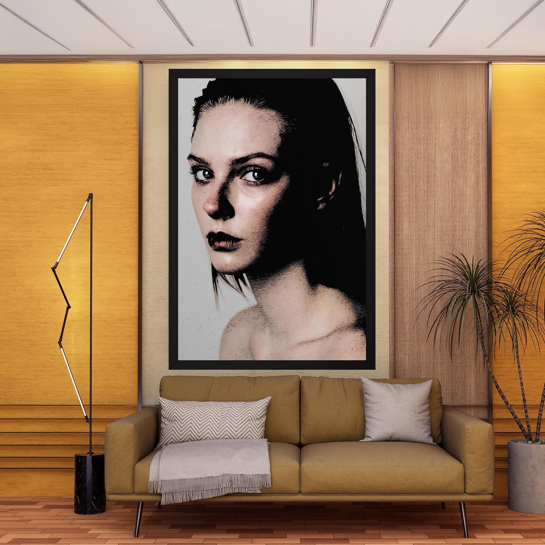 Leinwandbild Big Eyes Portrait mockup 9