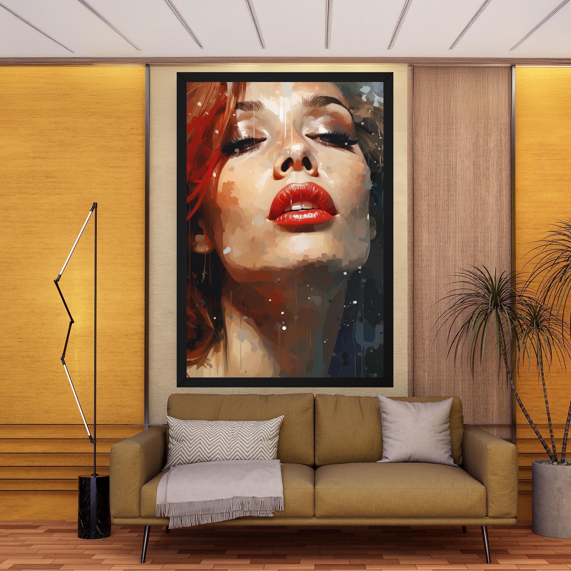 Leinwandbild Close Up Look Portrait mockup 9