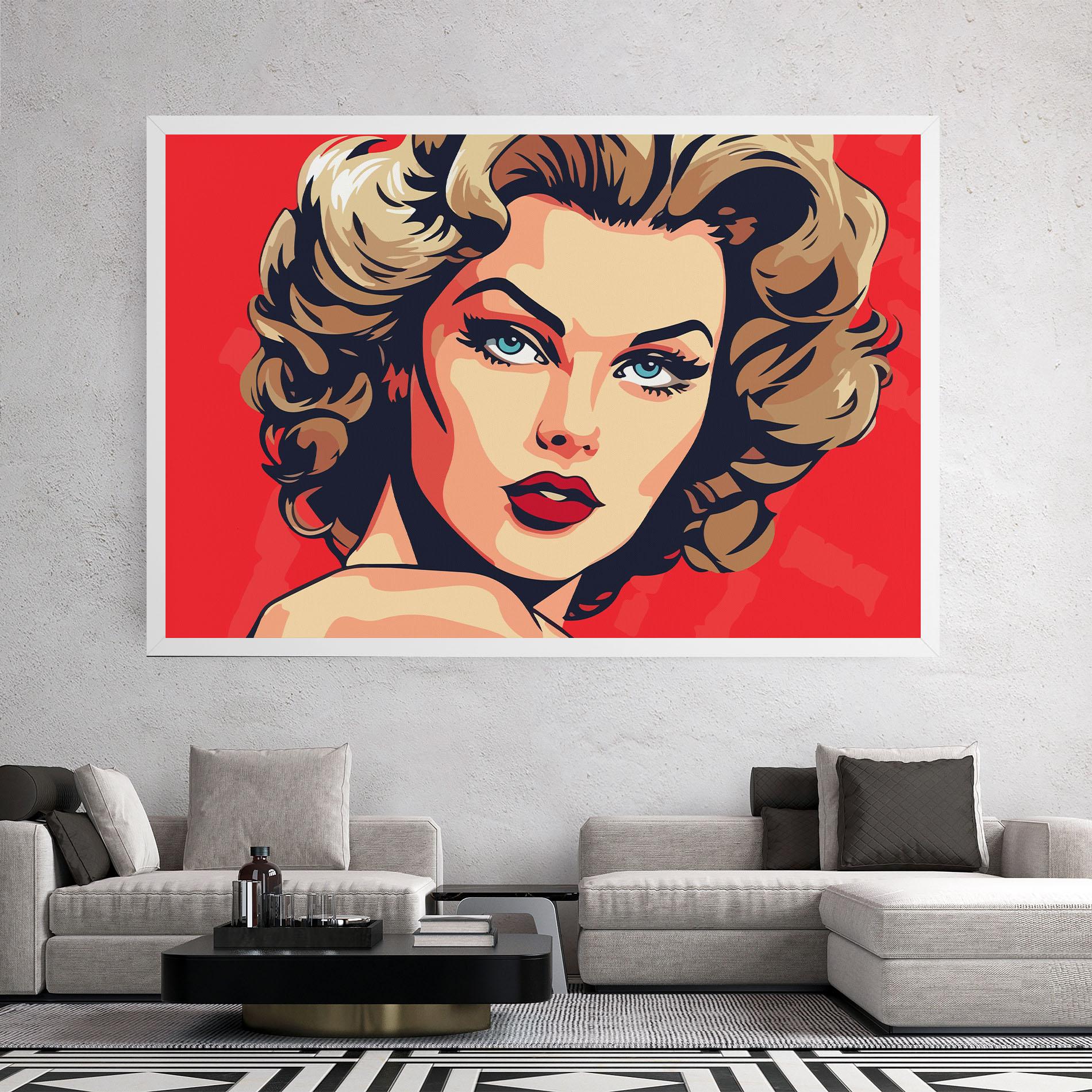 Leinwandbild Blue Eyes Portrait mockup 2