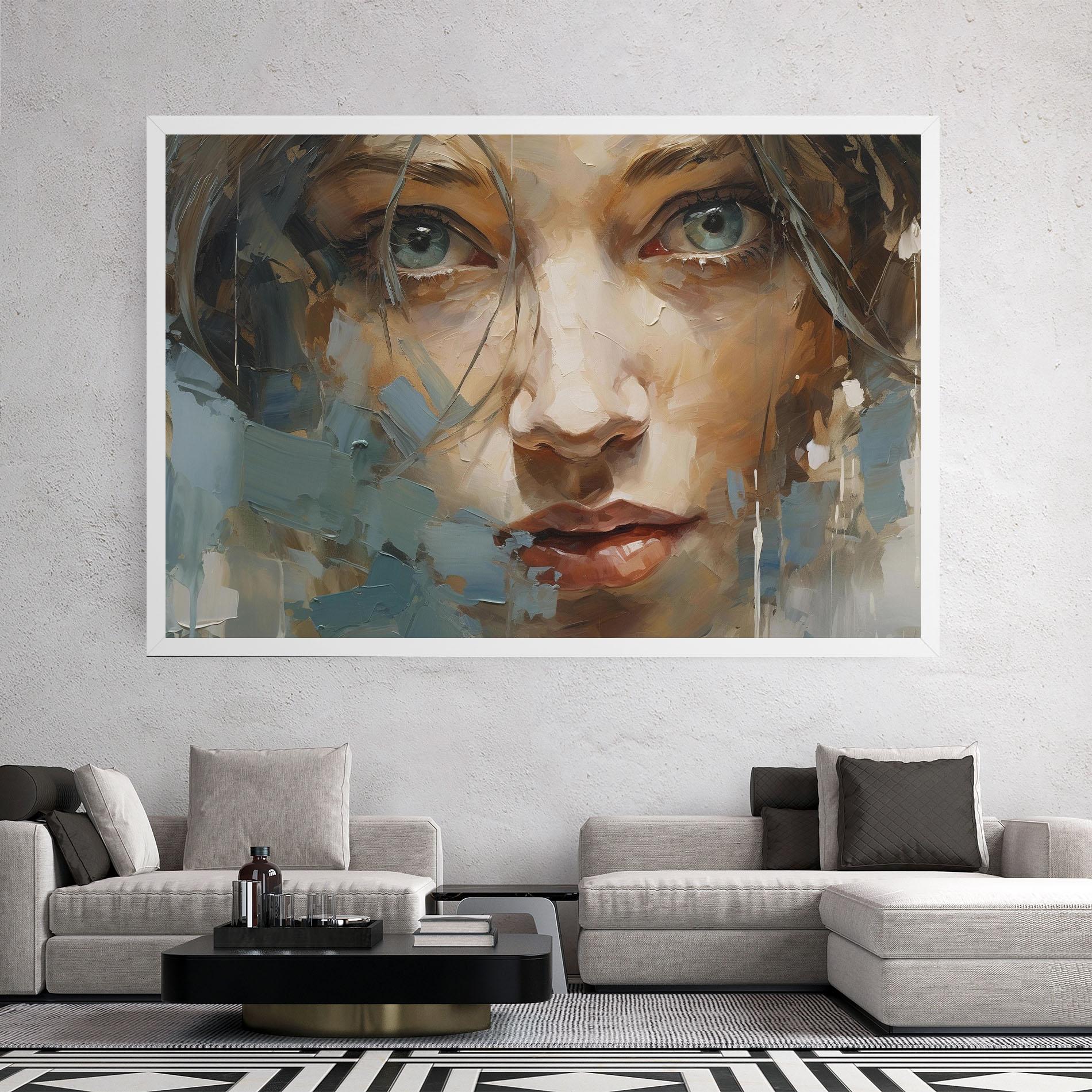 Leinwandbild Expressive Portrait mockup 2
