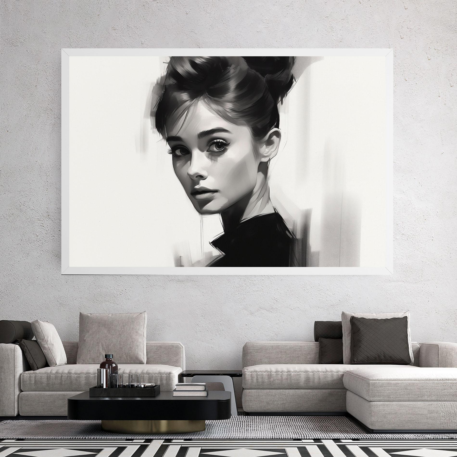 Leinwandbild Hepburn Portrait mockup 2