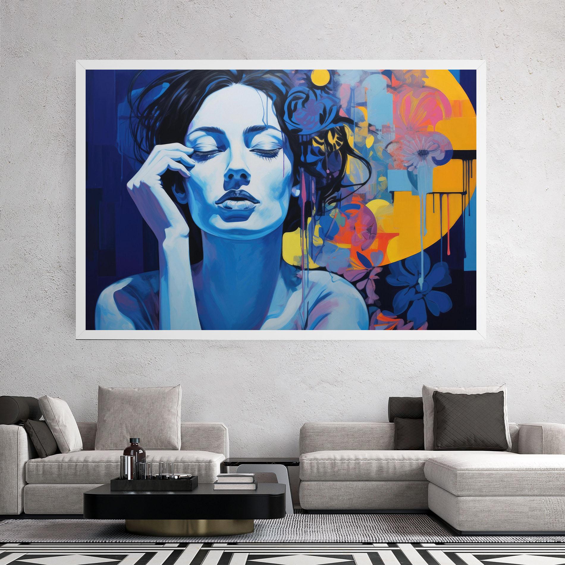 Leinwandbild Photographic Blue Image mockup 2