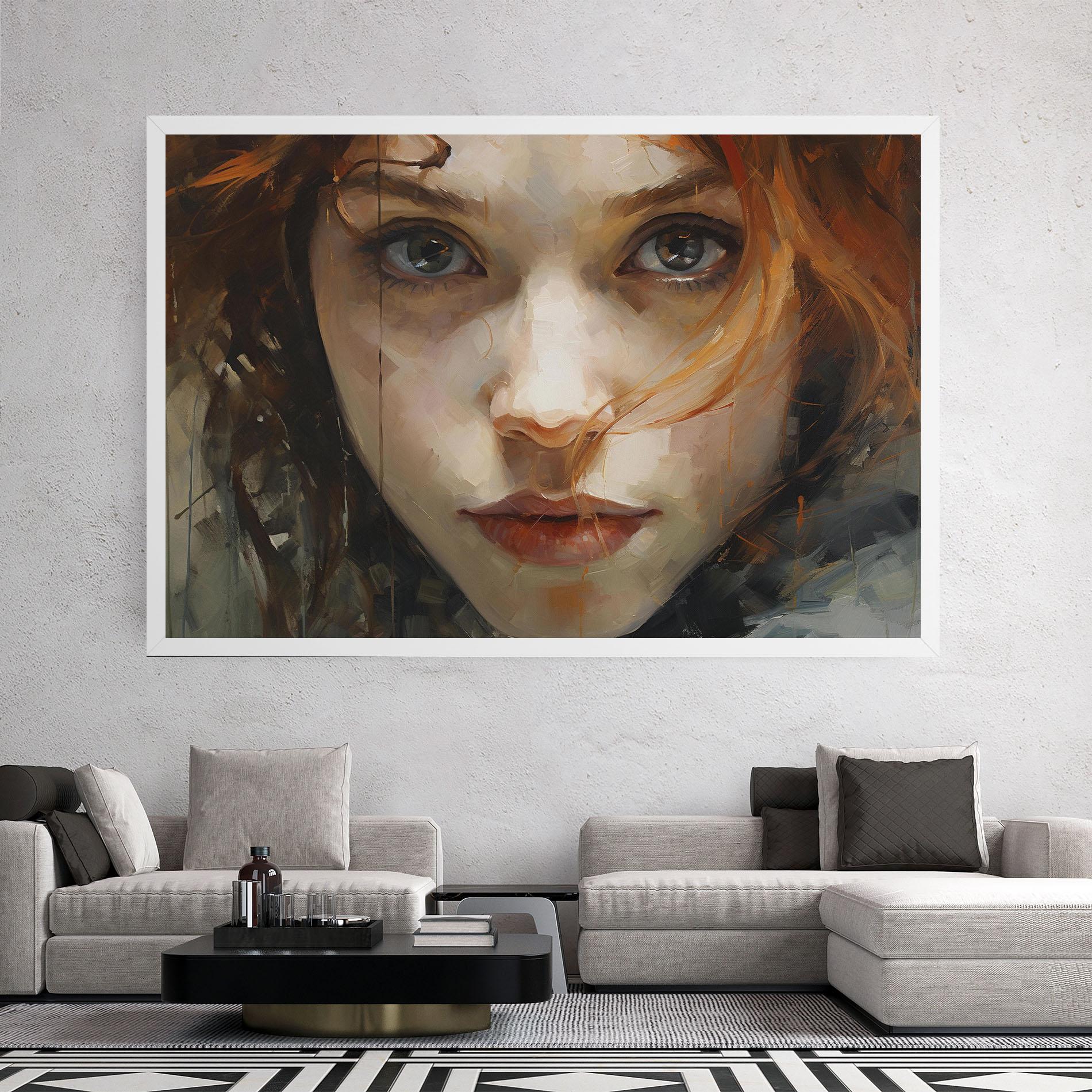 Leinwandbild Portrait Oil Painting mockup 2