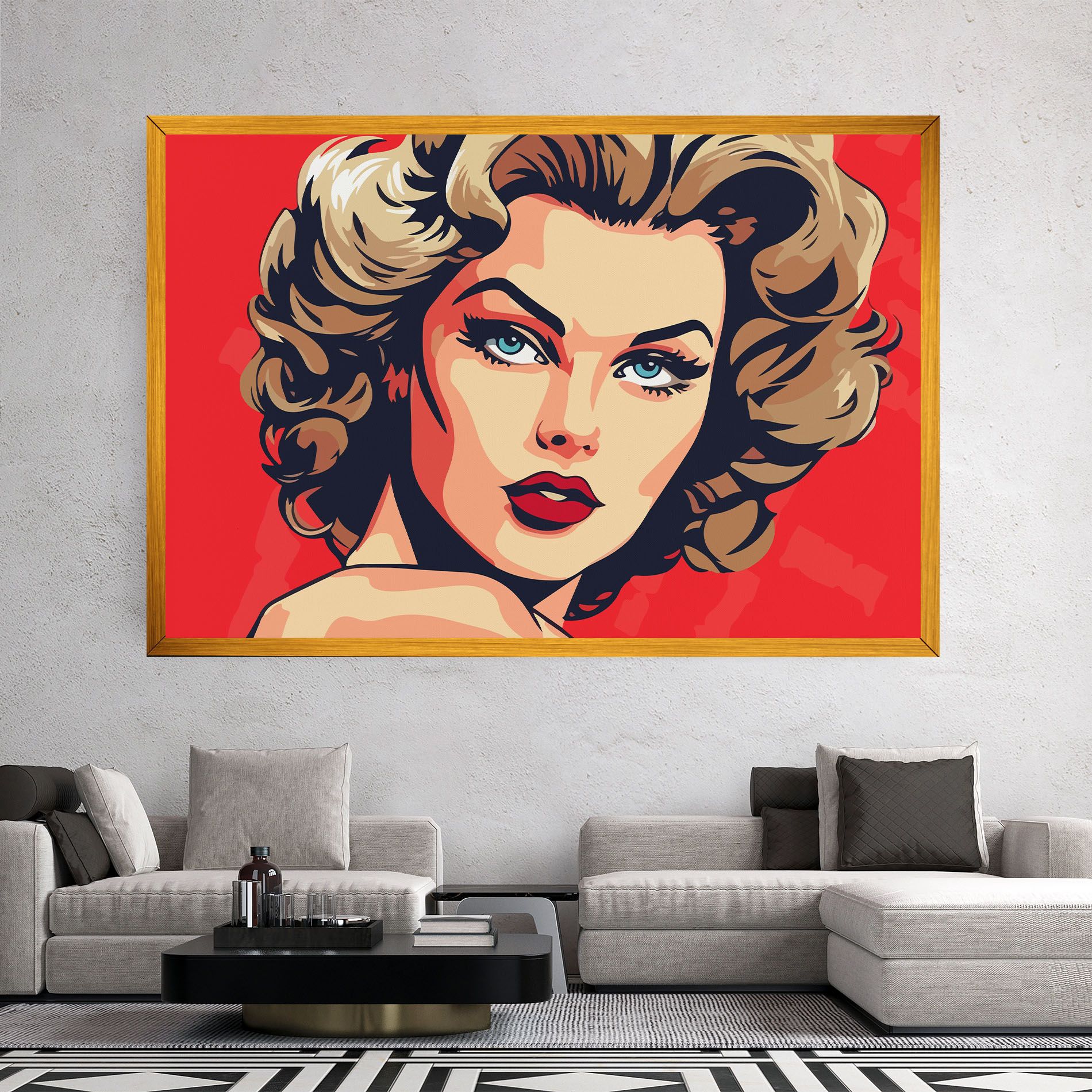 Blue Eyes Portrait mockup 2