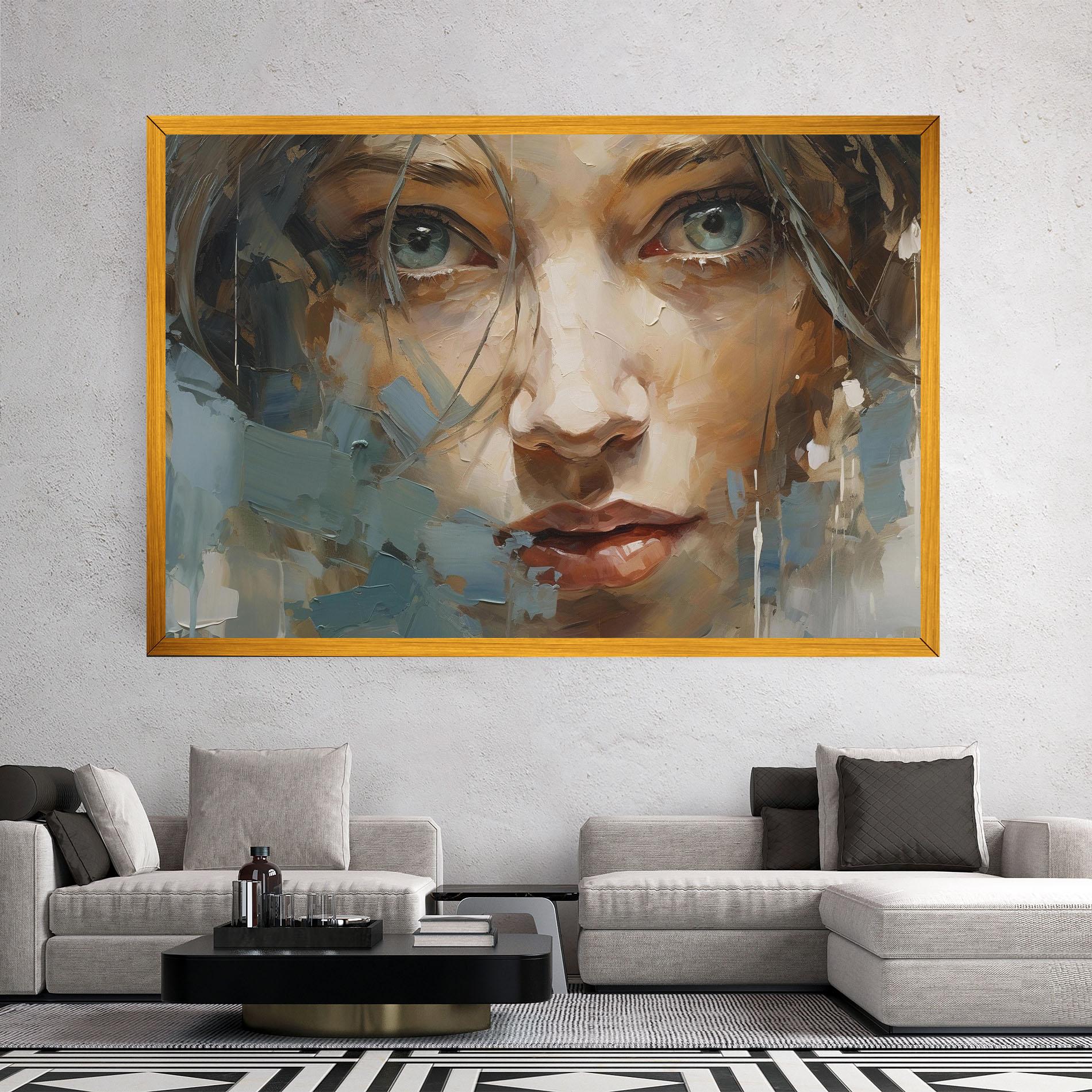 Leinwandbild Expressive Portrait mockup 2