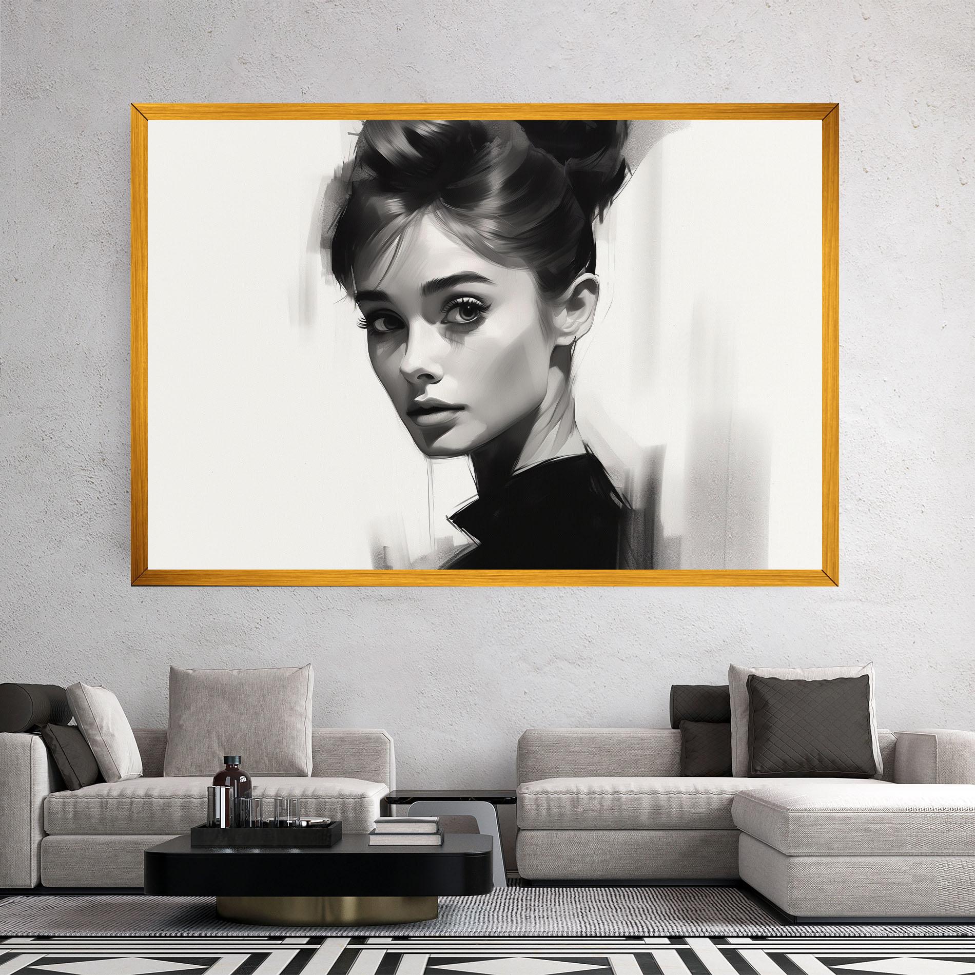 Leinwandbild Hepburn Portrait mockup 2
