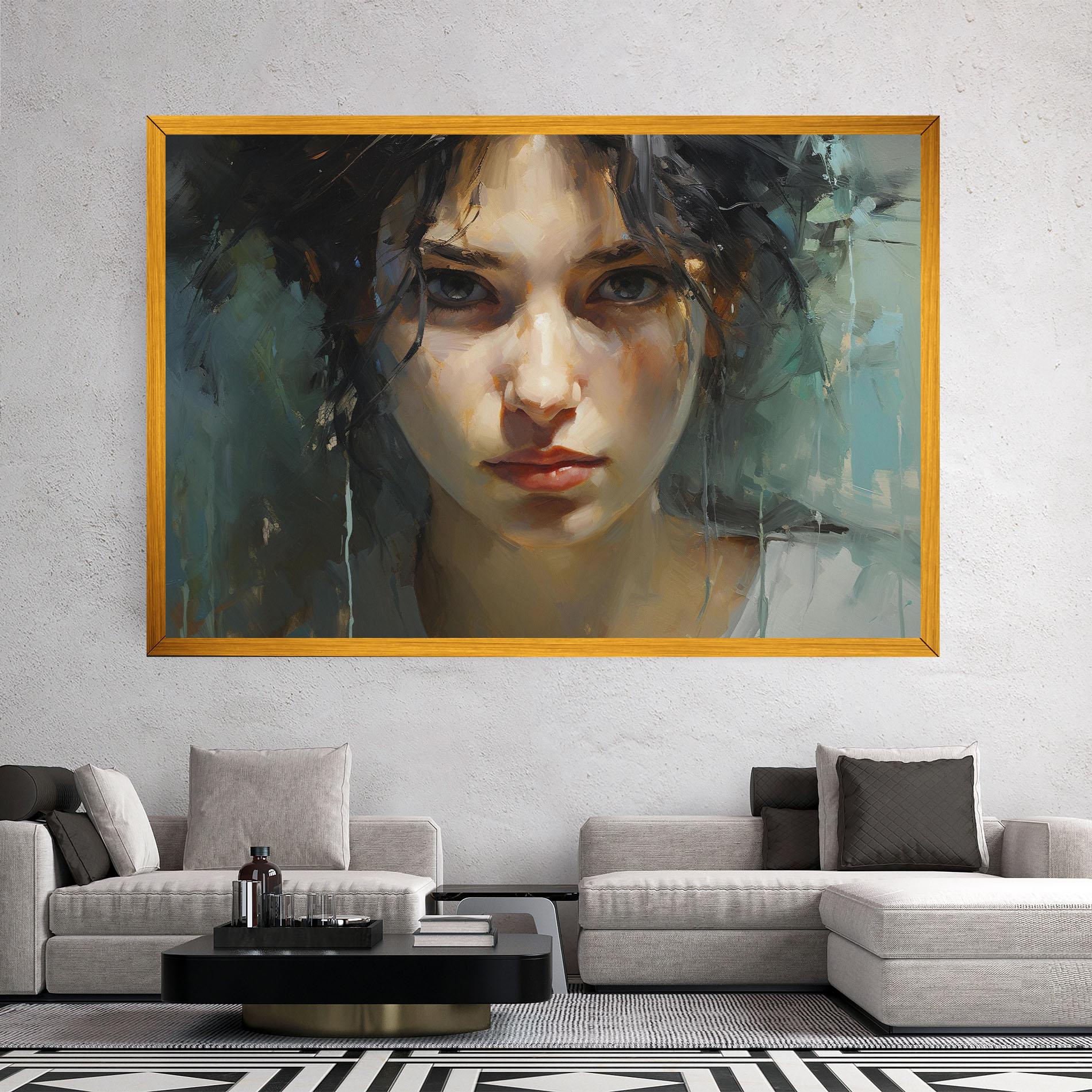 Leinwandbild Intense Portrait mockup 2