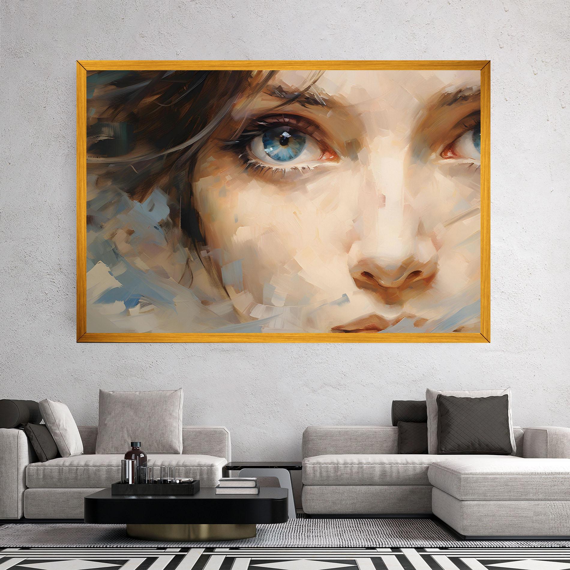 Leinwandbild Pupil Blue Iris mockup 2