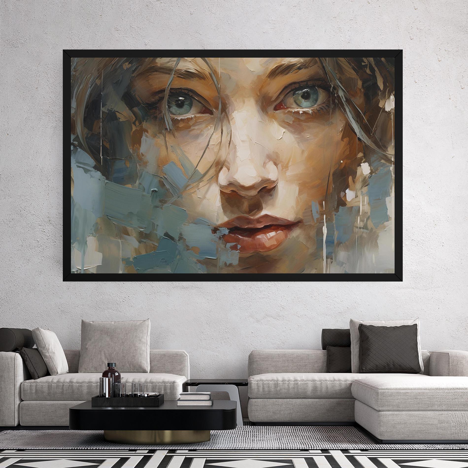 Leinwandbild Expressive Portrait mockup 2