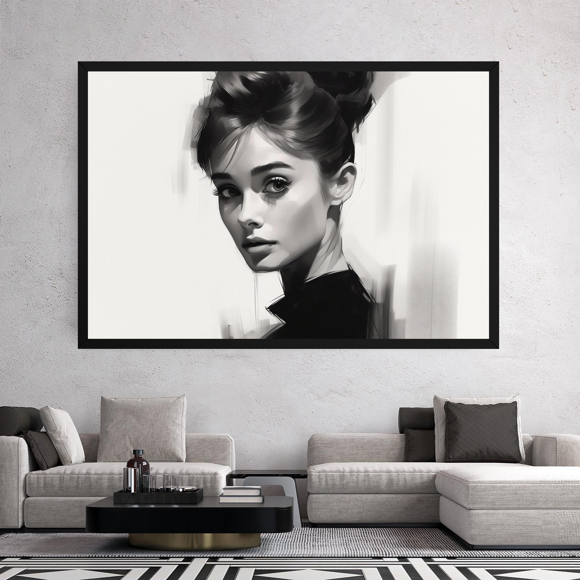Leinwandbild Hepburn Portrait mockup 2
