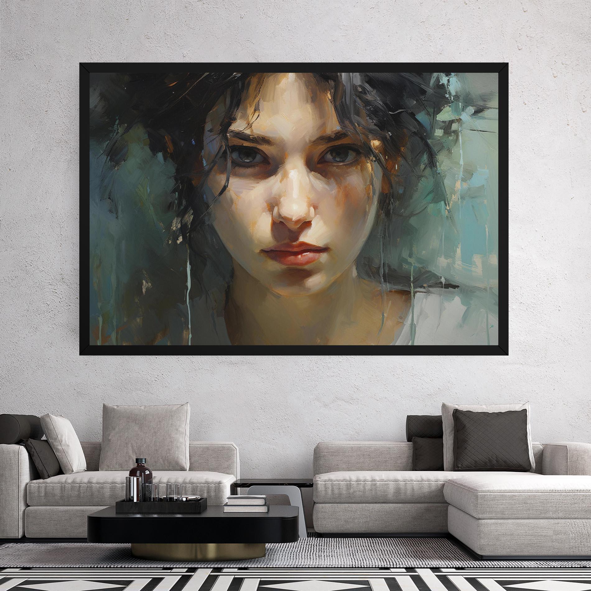 Leinwandbild Intense Portrait mockup 2