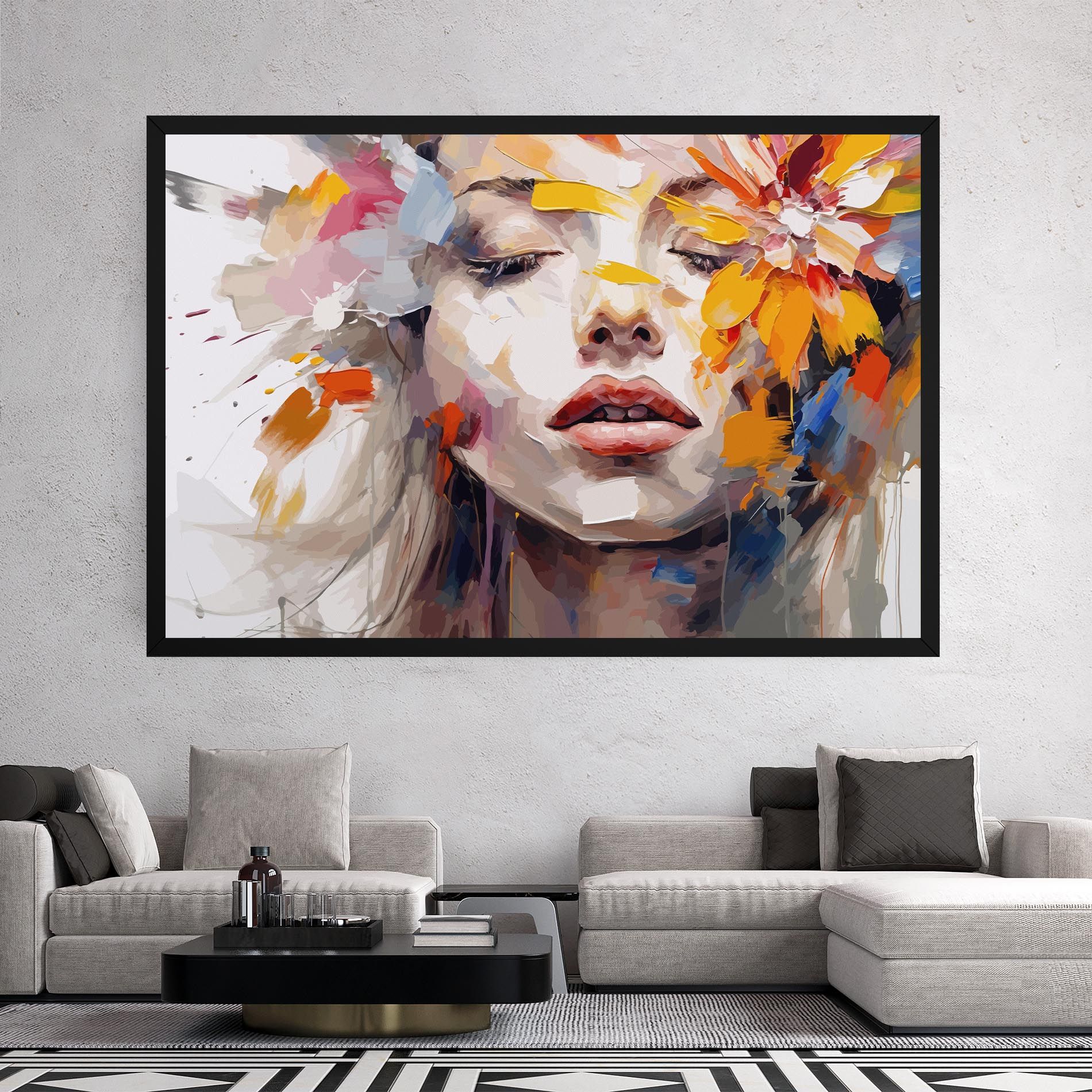 Oil Flower Portrait mockup 2