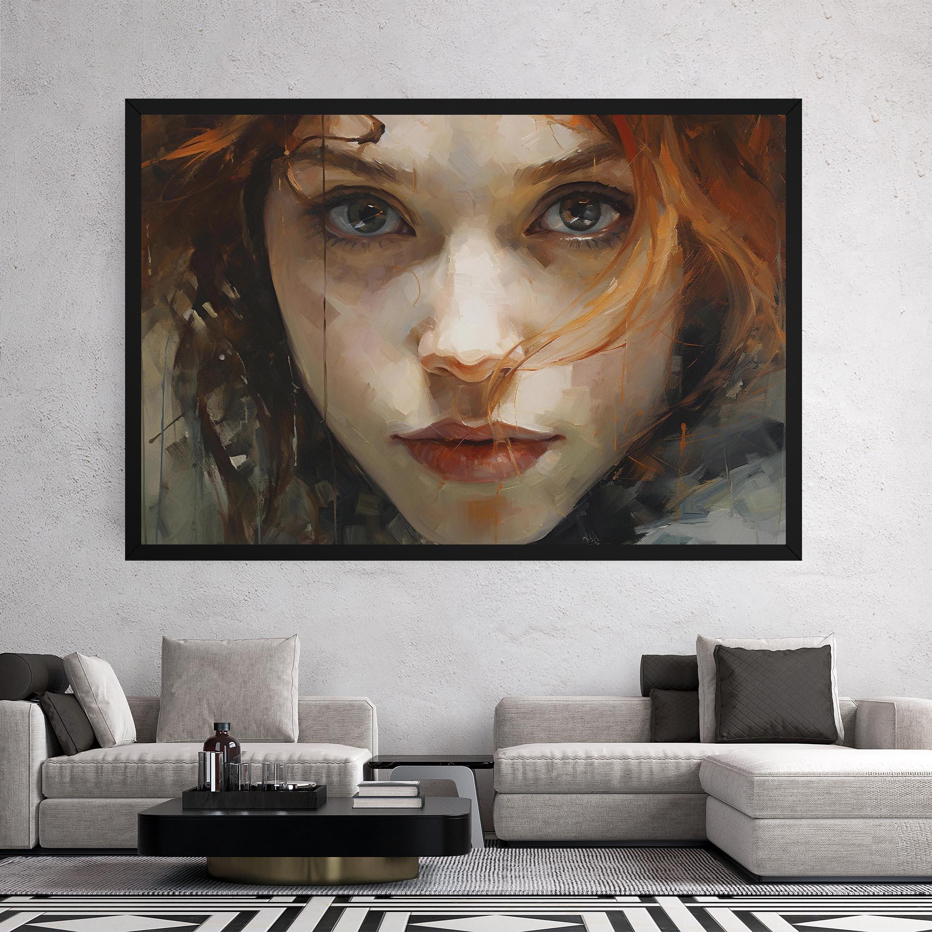 Leinwandbild Portrait Oil Painting mockup 2