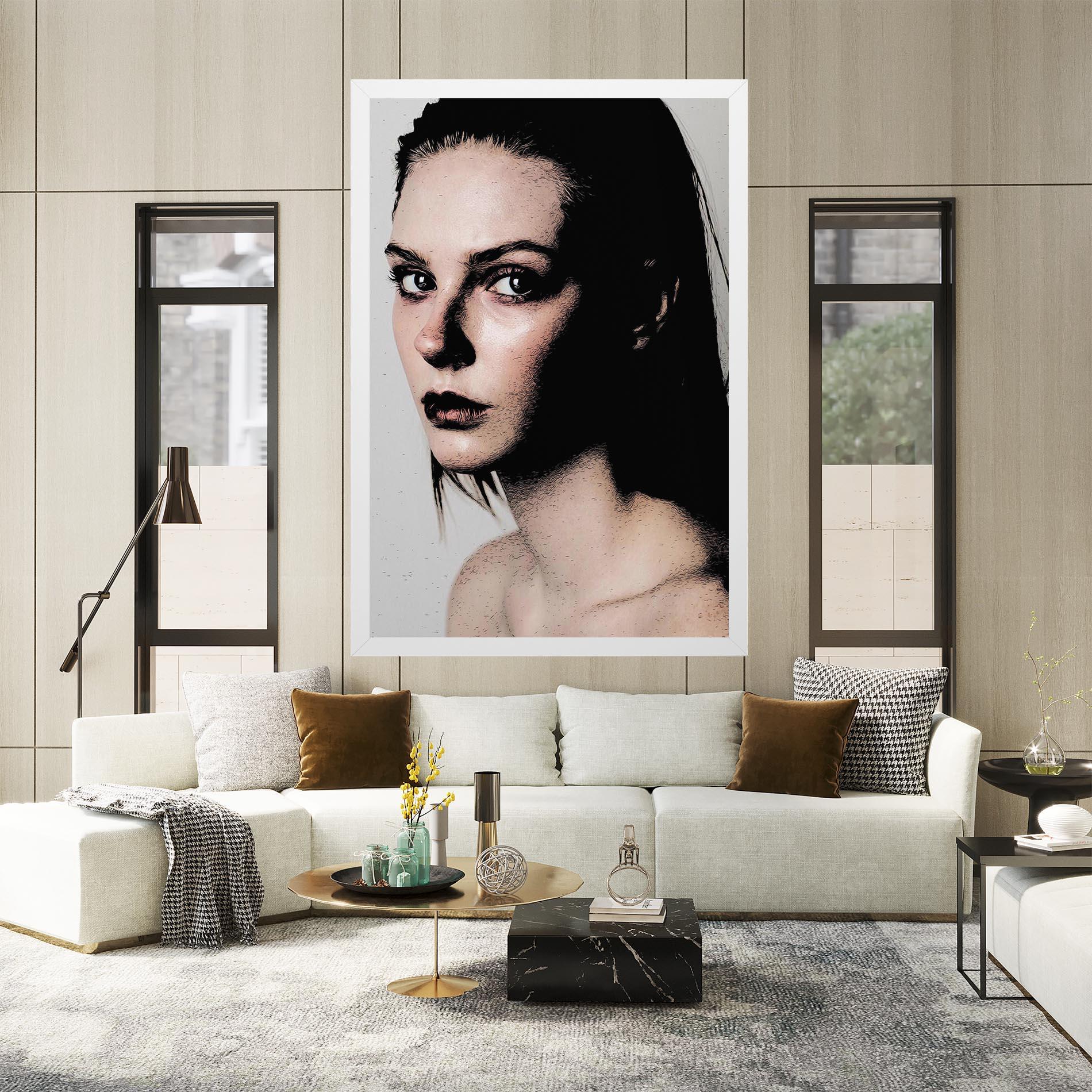 Leinwandbild Big Eyes Portrait mockup 2