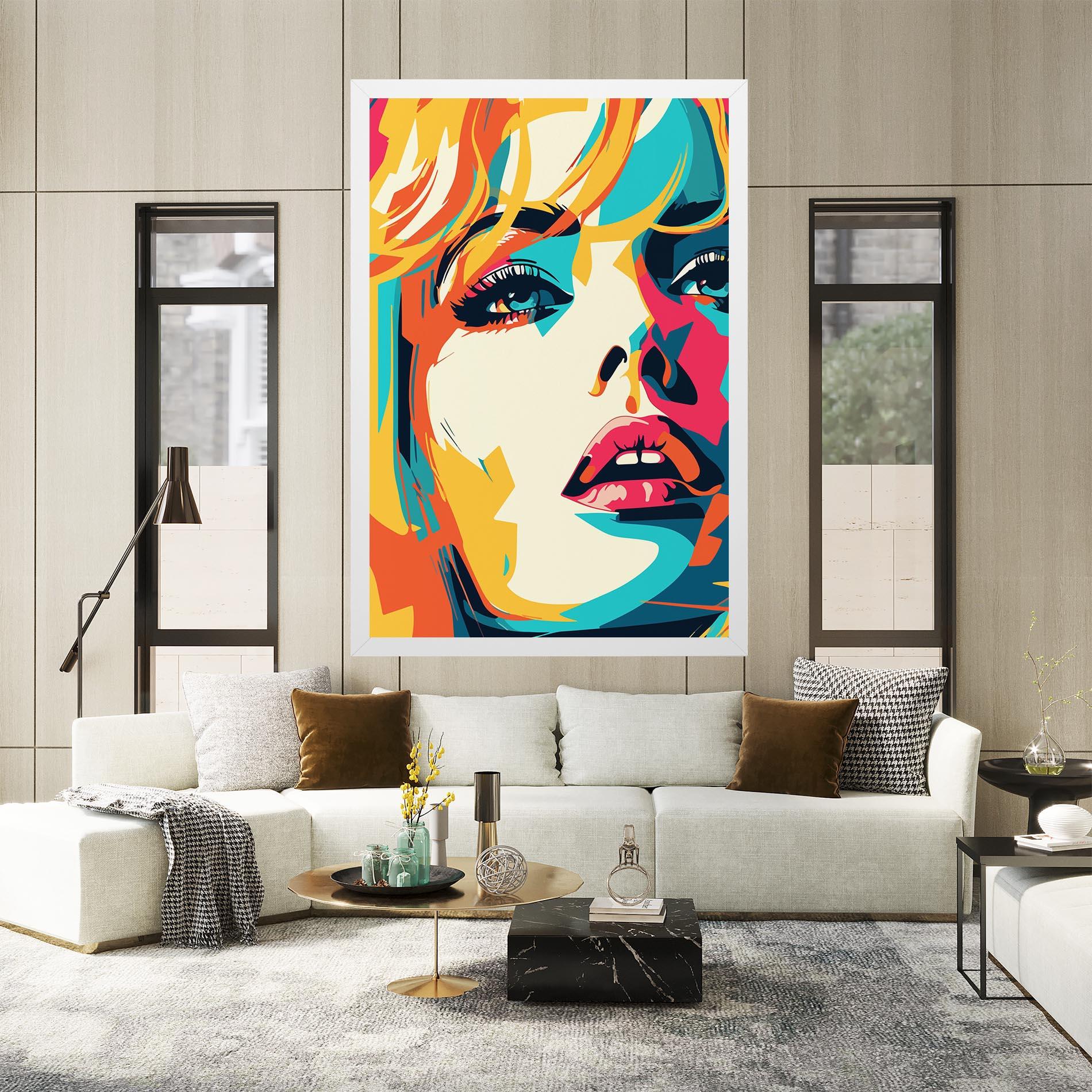 Leinwandbild Blonde Girl Portrait mockup 2