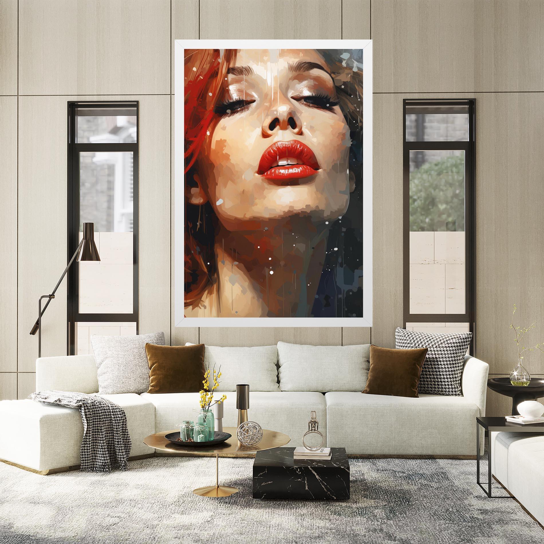 Leinwandbild Close Up Look Portrait mockup 2