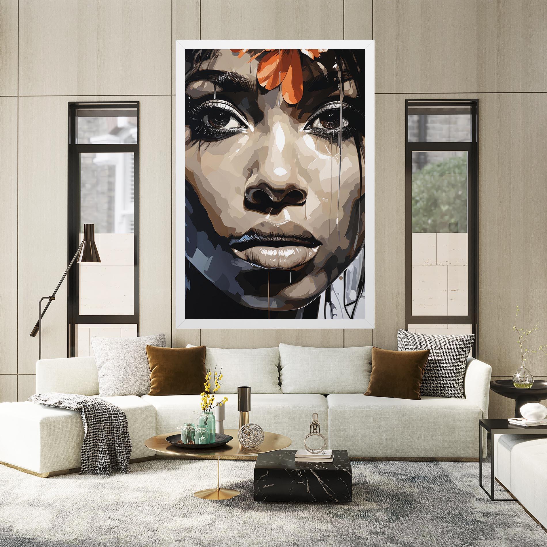 Leinwandbild Pretty Girl Portrait mockup 2