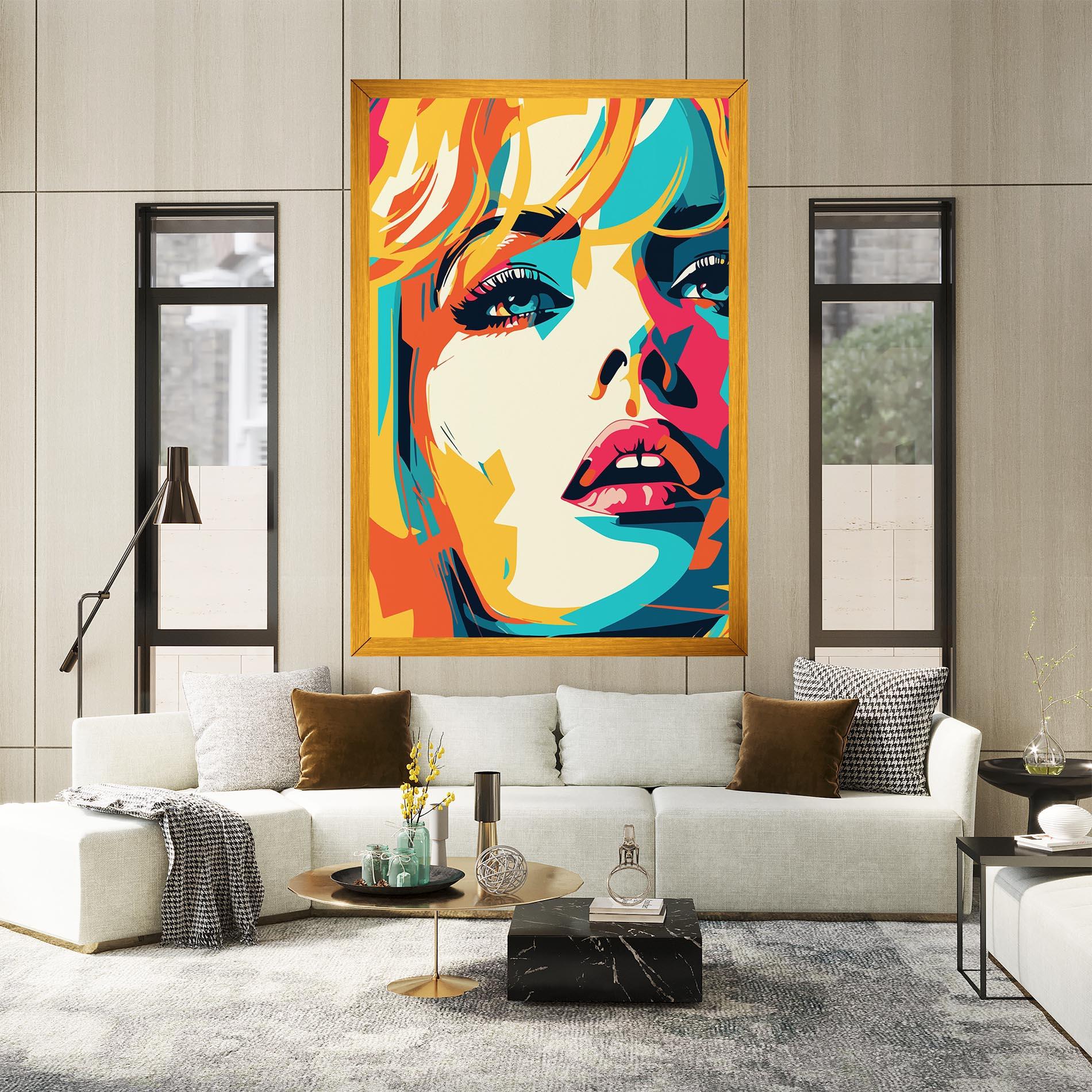 Leinwandbild Blonde Girl Portrait mockup 2